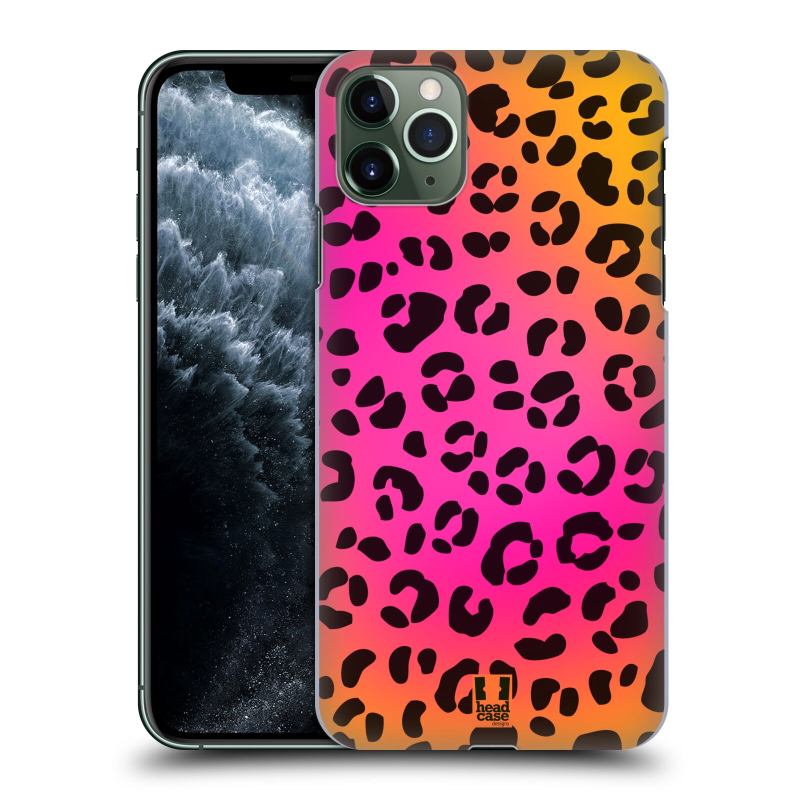 Pouzdro na mobil Apple Iphone 11 PRO MAX - HEAD CASE - vzor Divočina zvíře růžový leopard