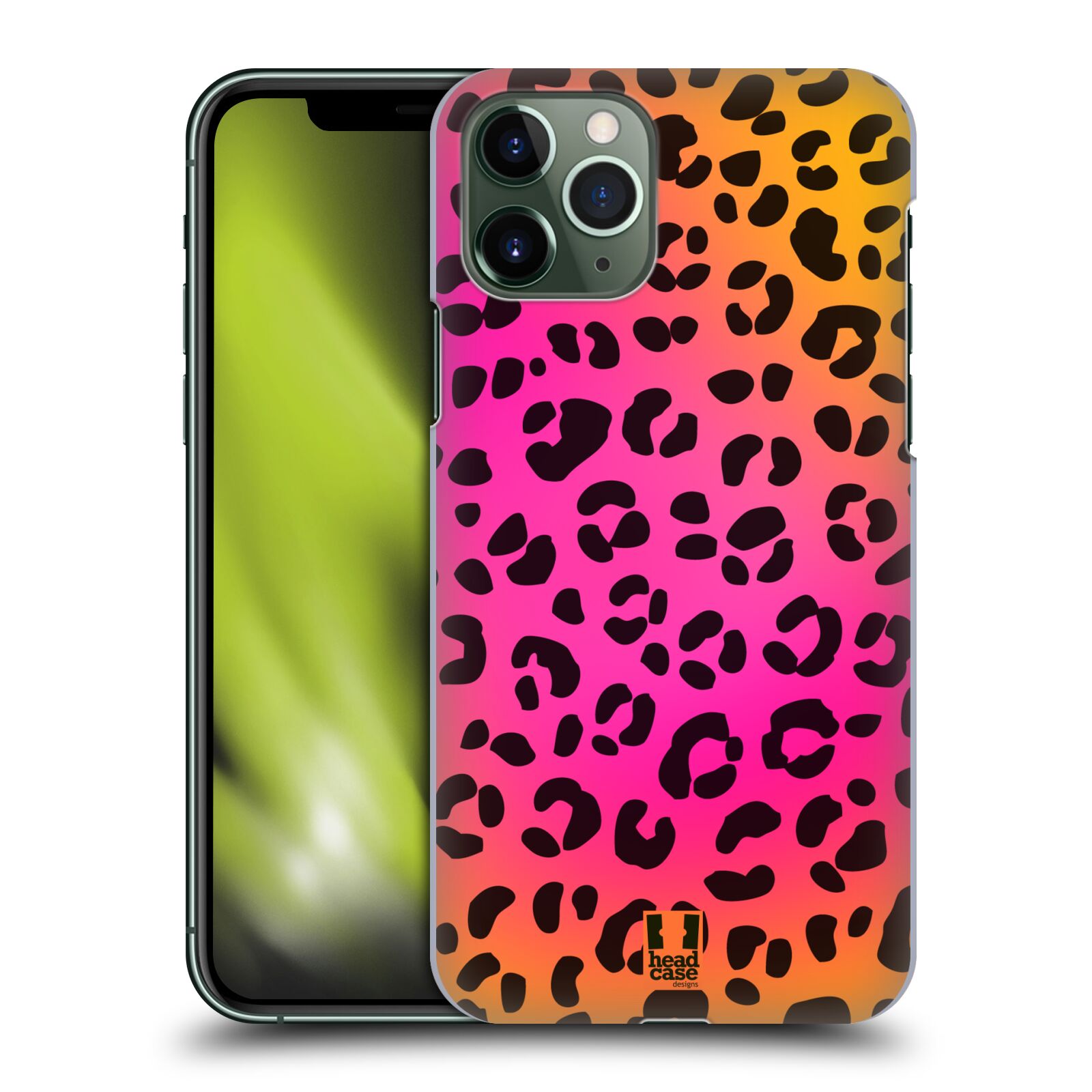 Pouzdro na mobil Apple Iphone 11 PRO - HEAD CASE - vzor Divočina zvíře růžový leopard