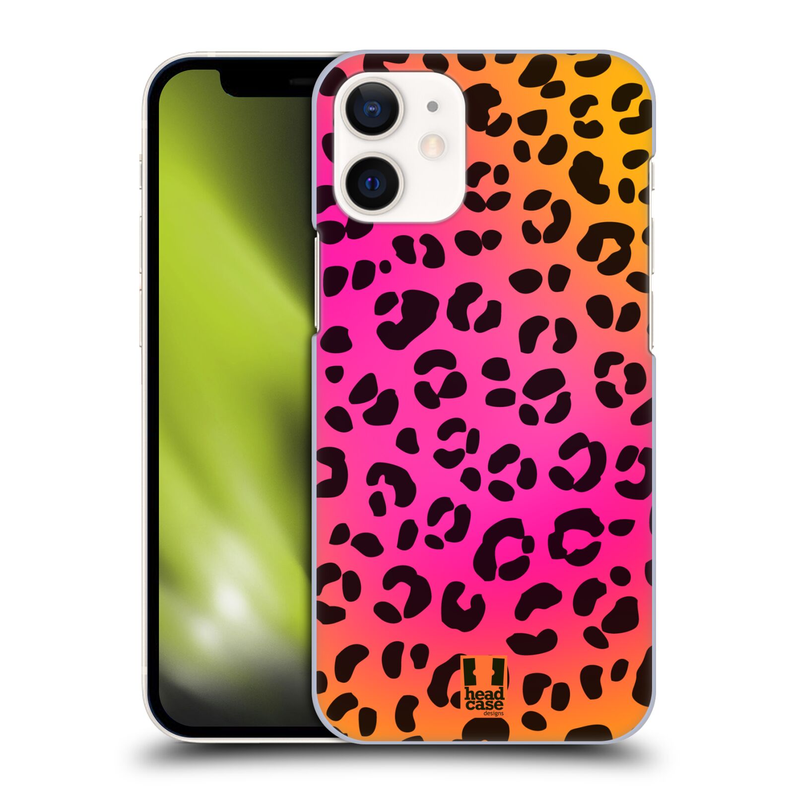Plastový obal na mobil Apple Iphone 12 MINI vzor Divočina zvíře růžový leopard