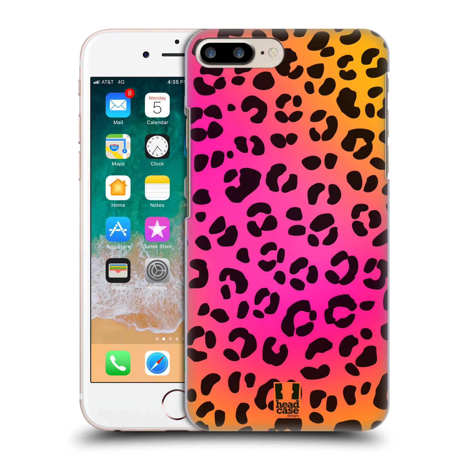 HEAD CASE plastový obal na mobil Apple Iphone 7 PLUS vzor Divočina zvíře růžový leopard