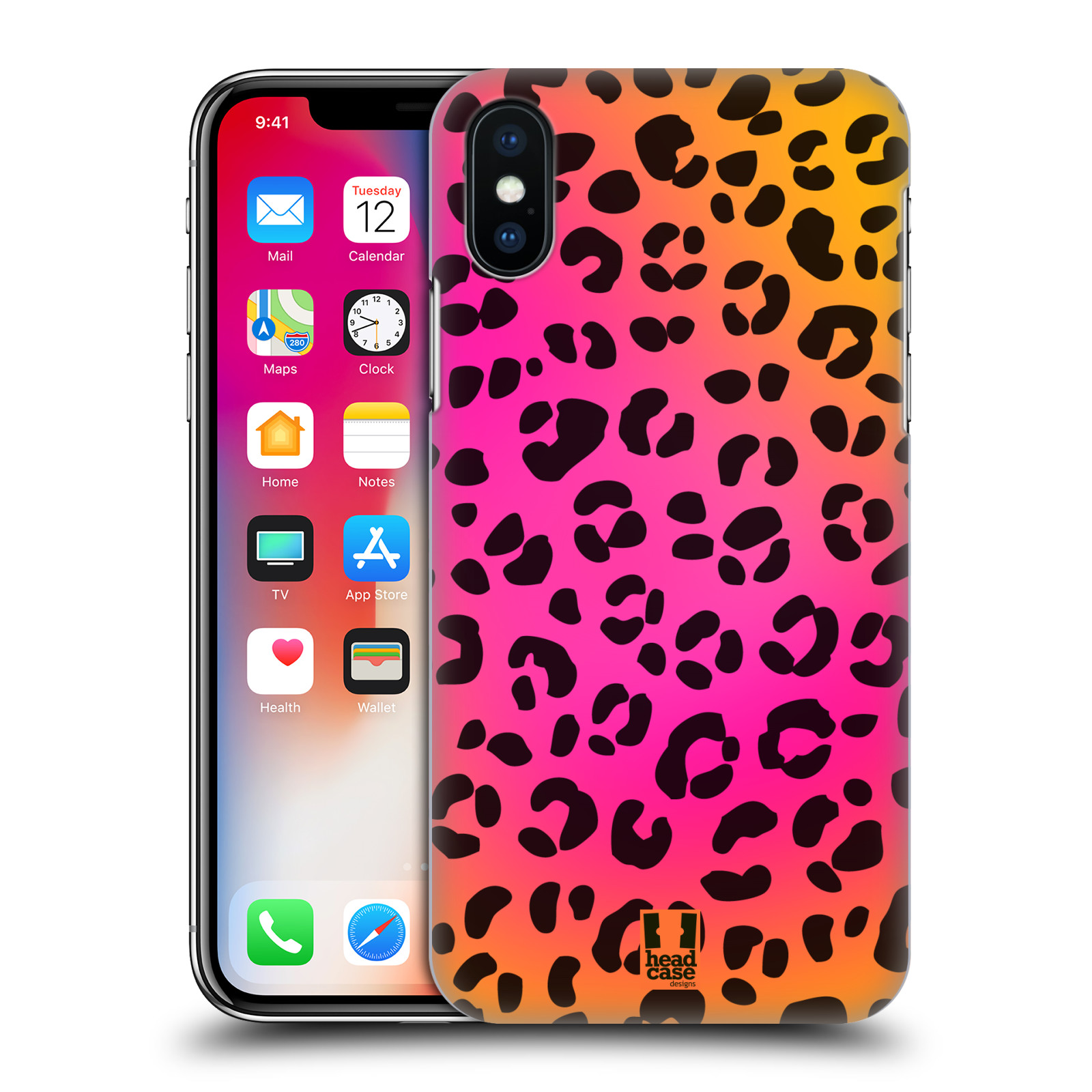 HEAD CASE plastový obal na mobil Apple Iphone X / XS vzor Divočina zvíře růžový leopard