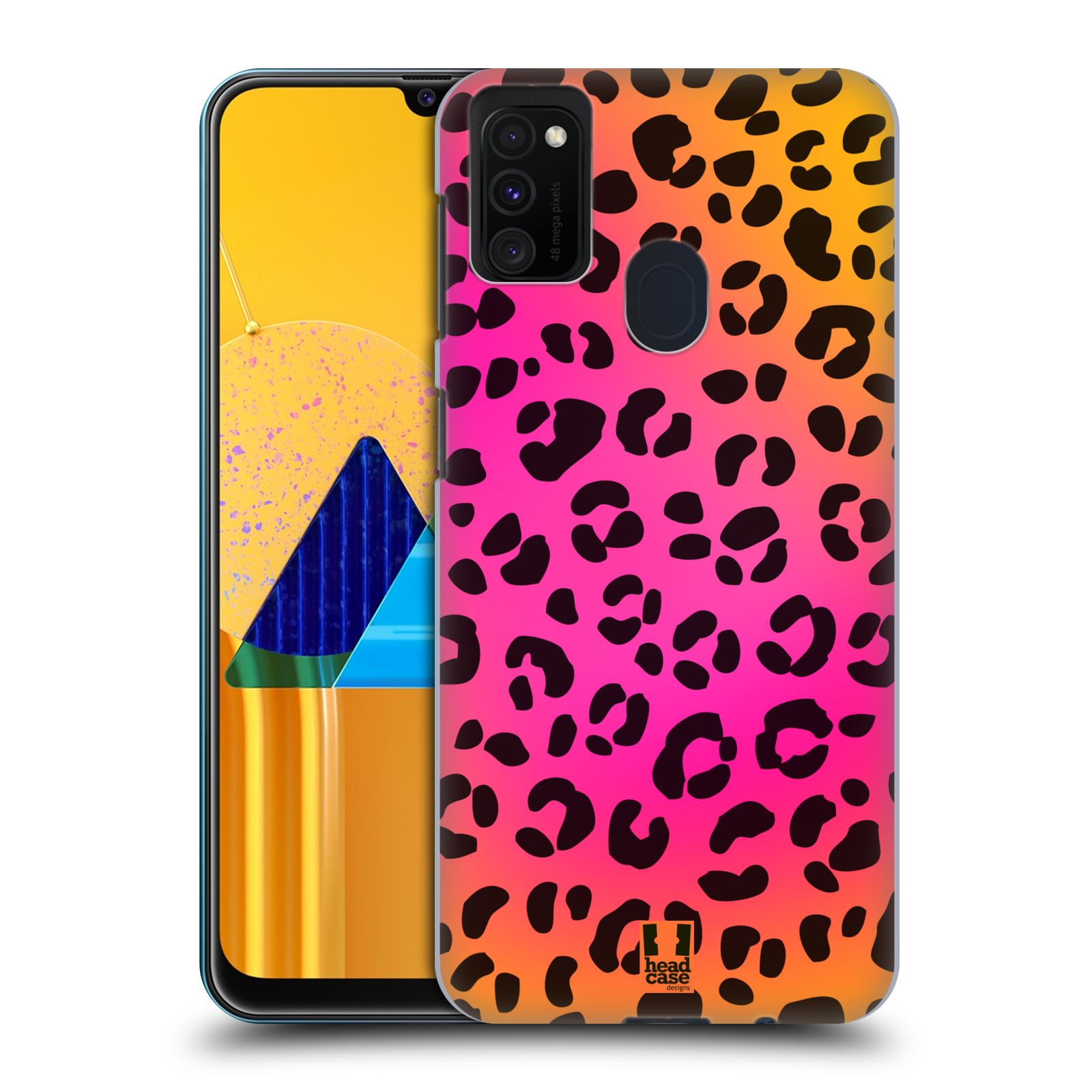 Zadní kryt na mobil Samsung Galaxy M21 vzor Divočina zvíře růžový leopard