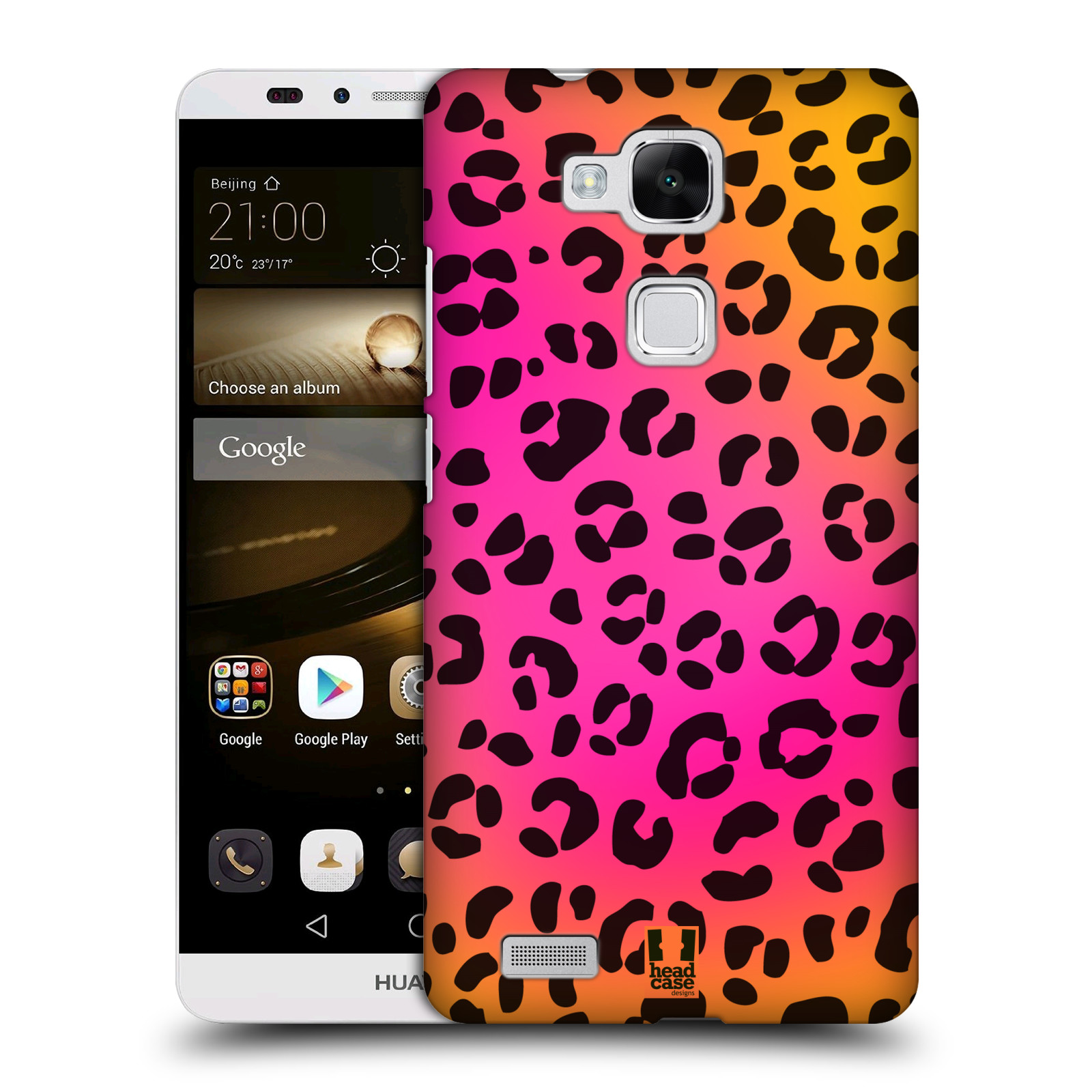 HEAD CASE plastový obal na mobil Huawei Mate 7 vzor Divočina zvíře růžový leopard