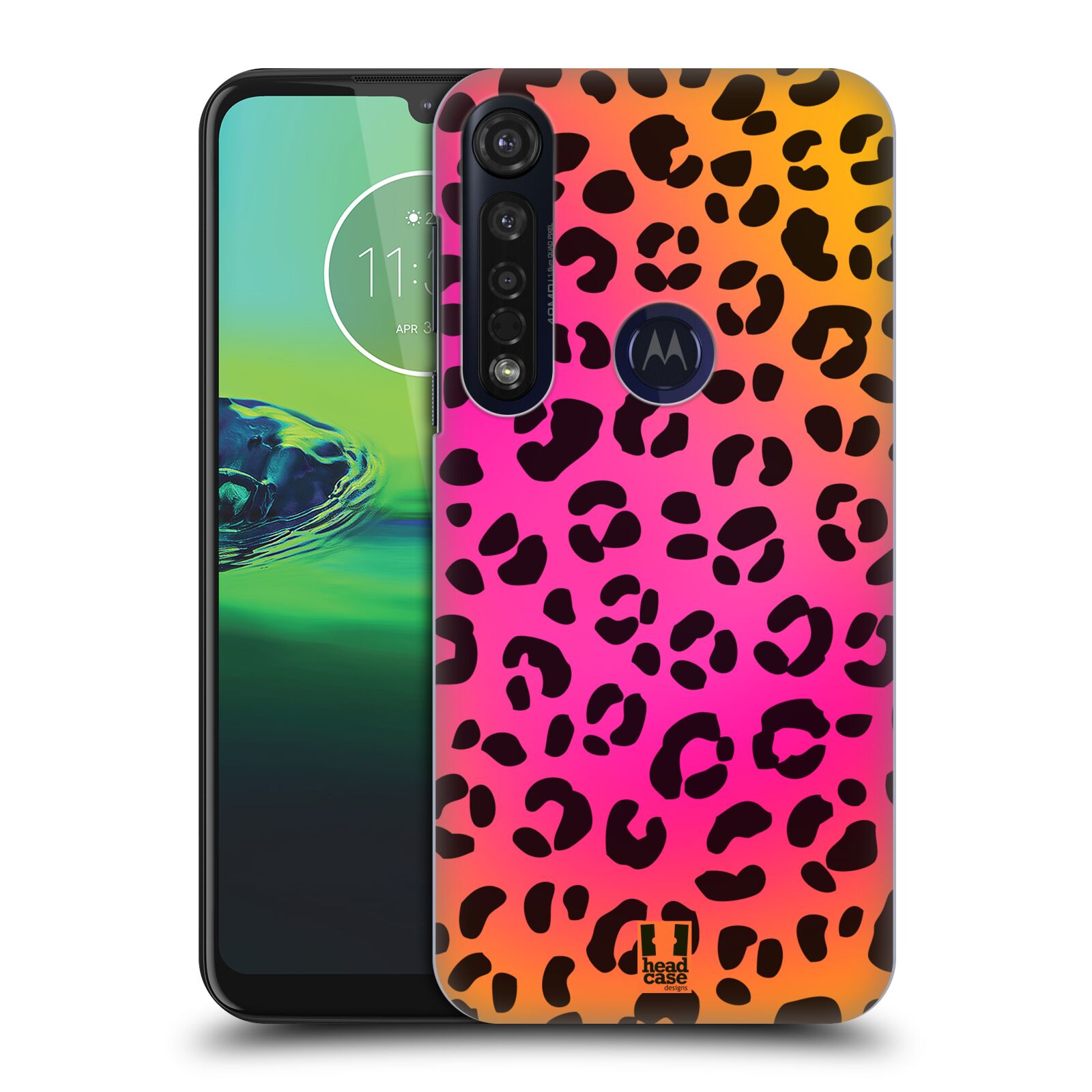 Pouzdro na mobil Motorola Moto G8 PLUS - HEAD CASE - vzor Divočina zvíře růžový leopard