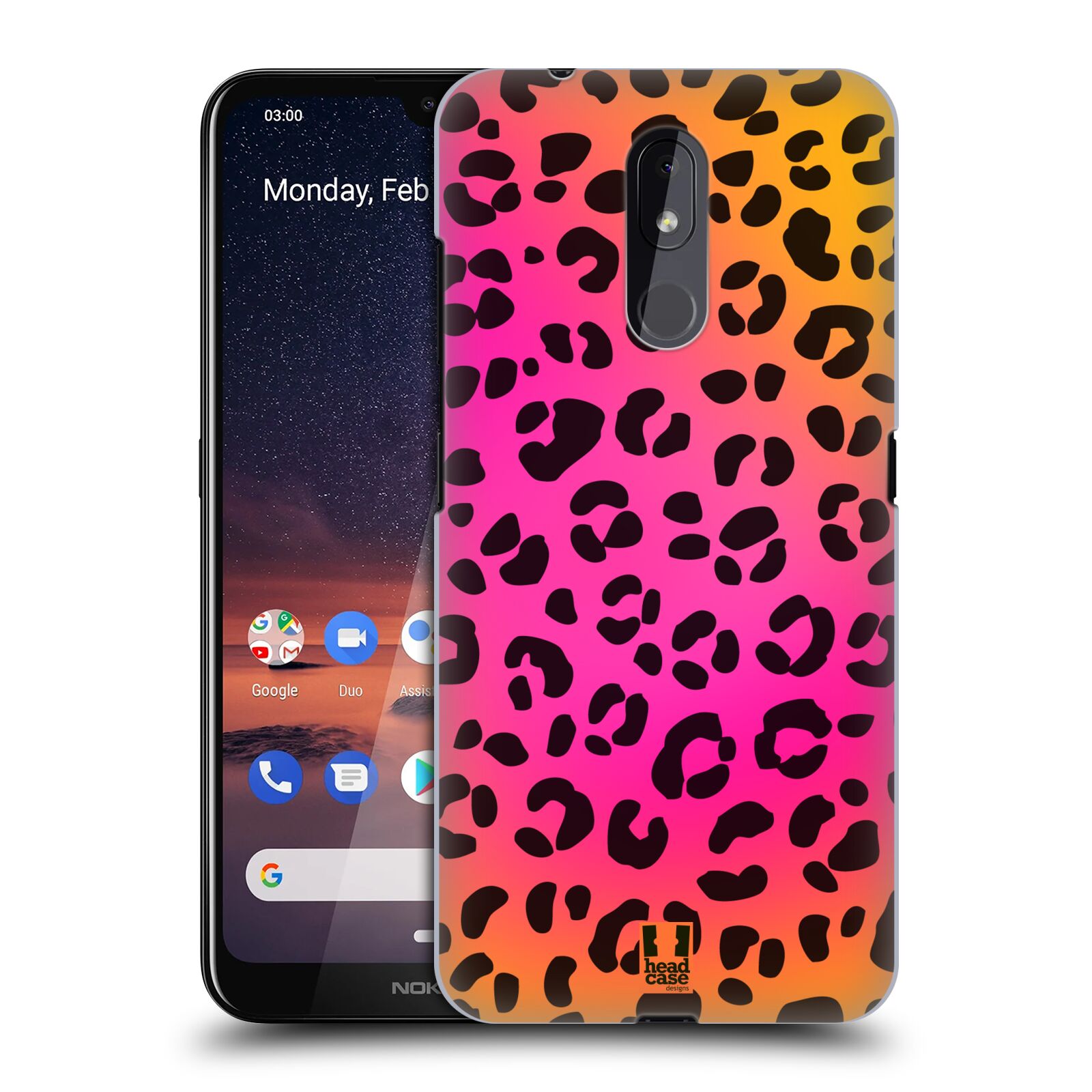 Pouzdro na mobil Nokia 3.2 - HEAD CASE - vzor Divočina zvíře růžový leopard