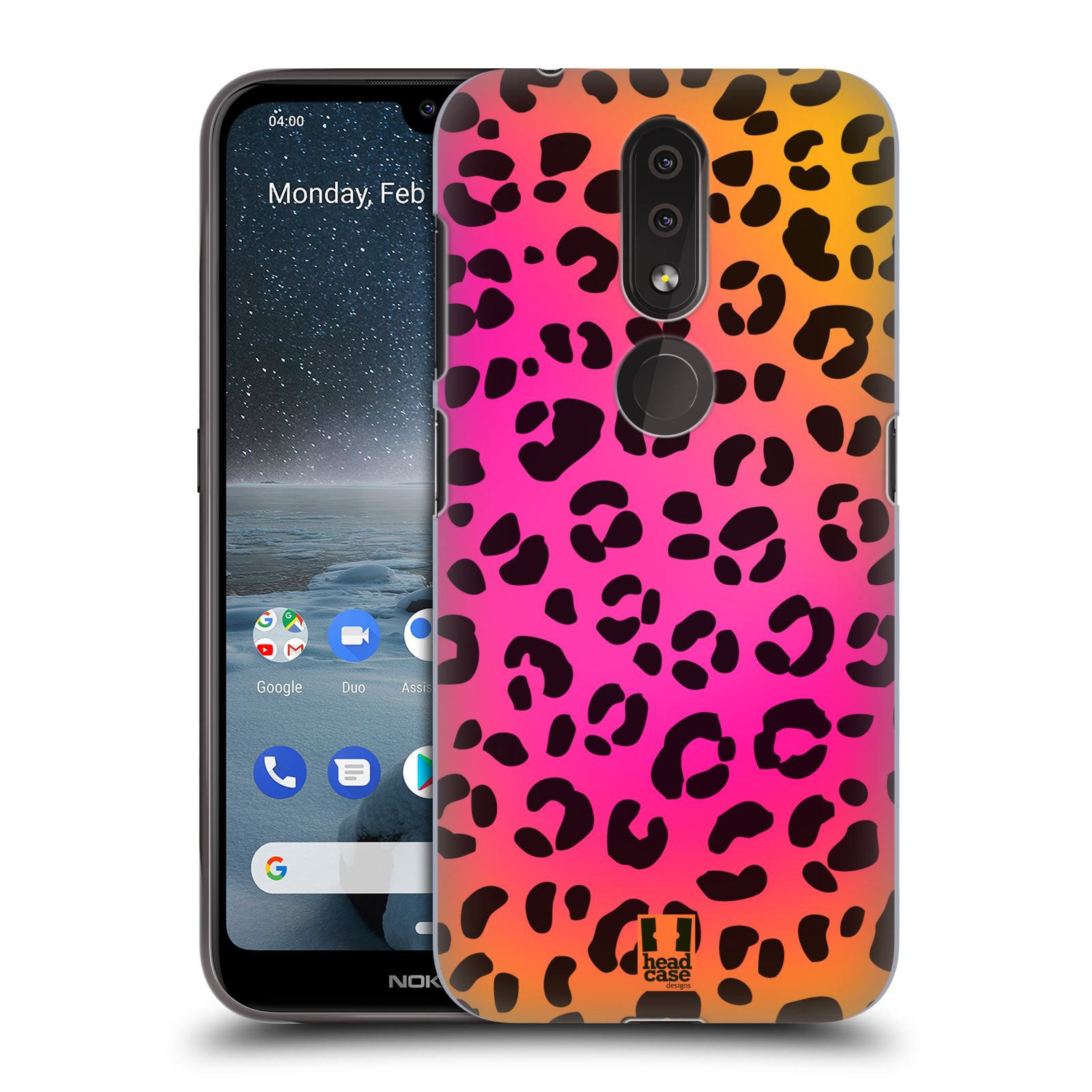 Pouzdro na mobil Nokia 4.2 - HEAD CASE - vzor Divočina zvíře růžový leopard
