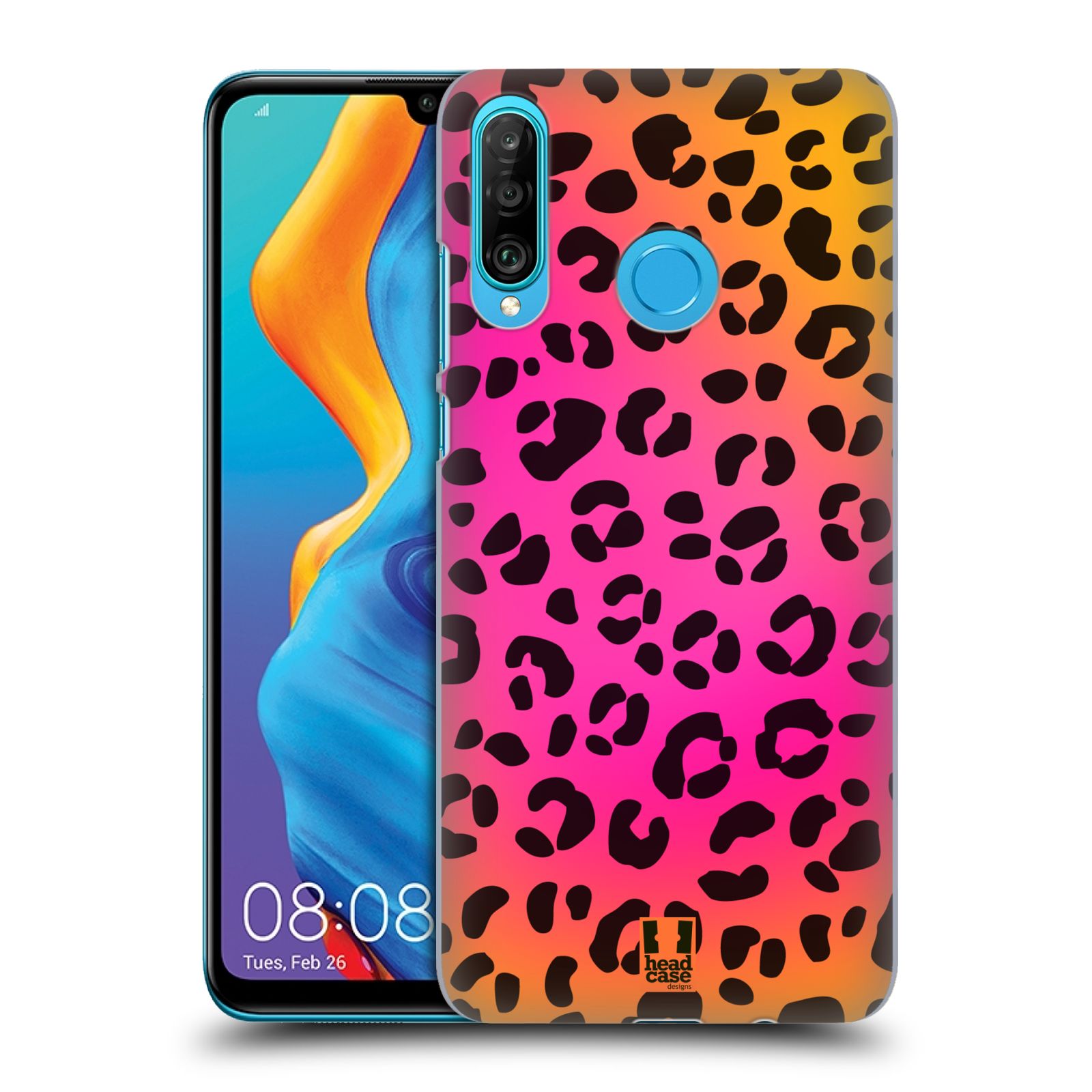 Pouzdro na mobil Huawei P30 LITE - HEAD CASE - vzor Divočina zvíře růžový leopard