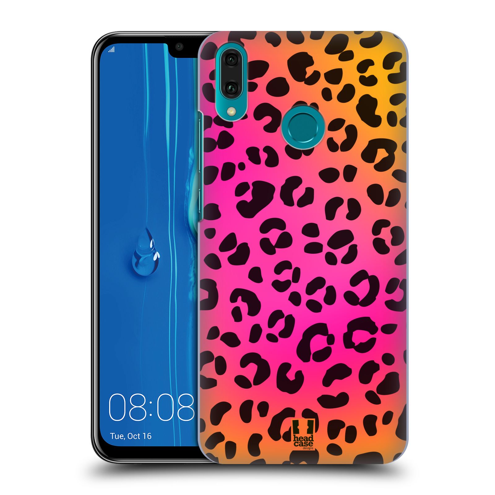 Pouzdro na mobil Huawei Y9 2019 - HEAD CASE - vzor Divočina zvíře růžový leopard