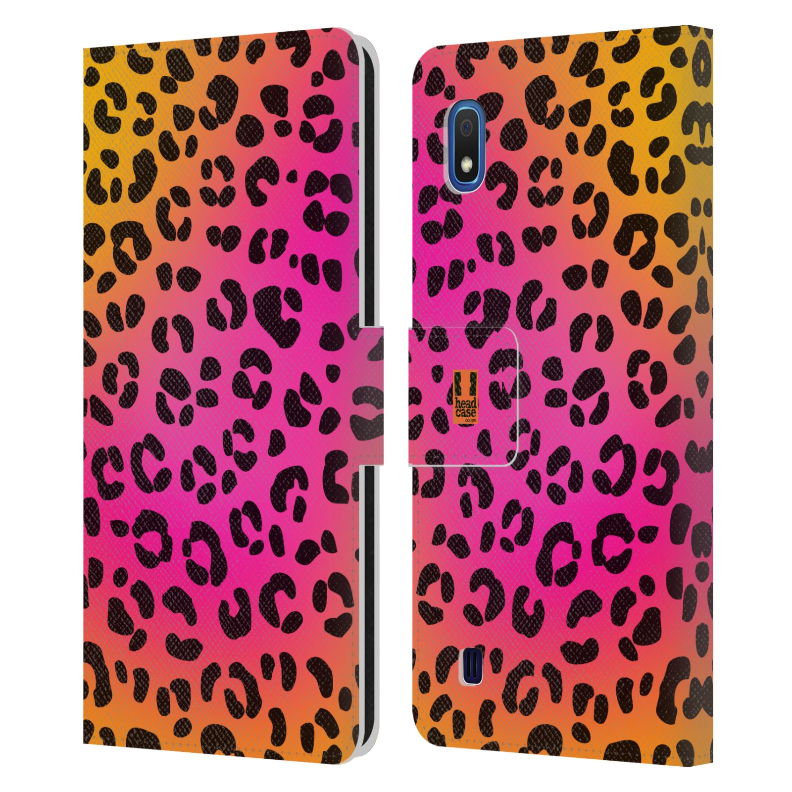 Pouzdro na mobil Samsung Galaxy A10 Zvířecí barevné vzory růžový leopard