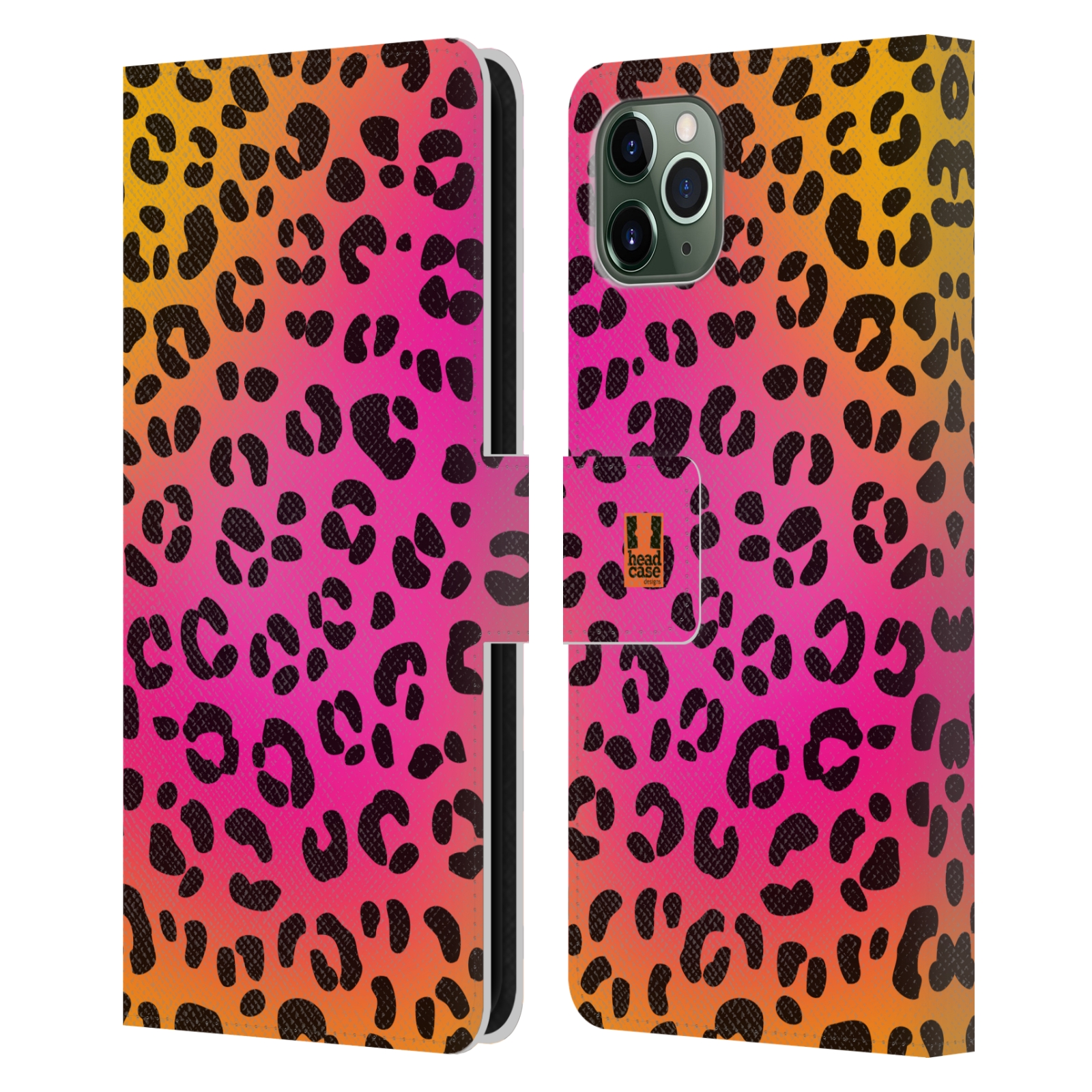 Pouzdro na mobil Apple Iphone 11 PRO MAX Zvířecí barevné vzory růžový leopard