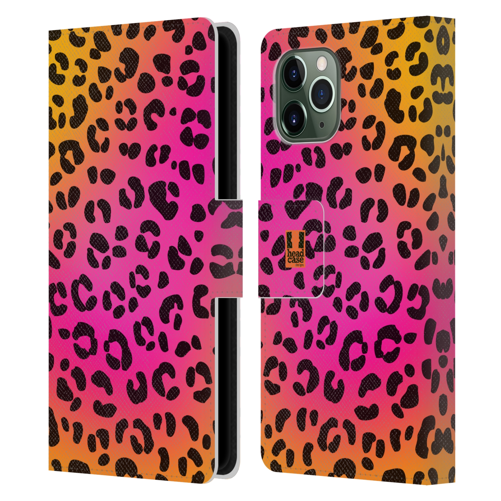 Pouzdro na mobil Apple Iphone 11 PRO Zvířecí barevné vzory růžový leopard