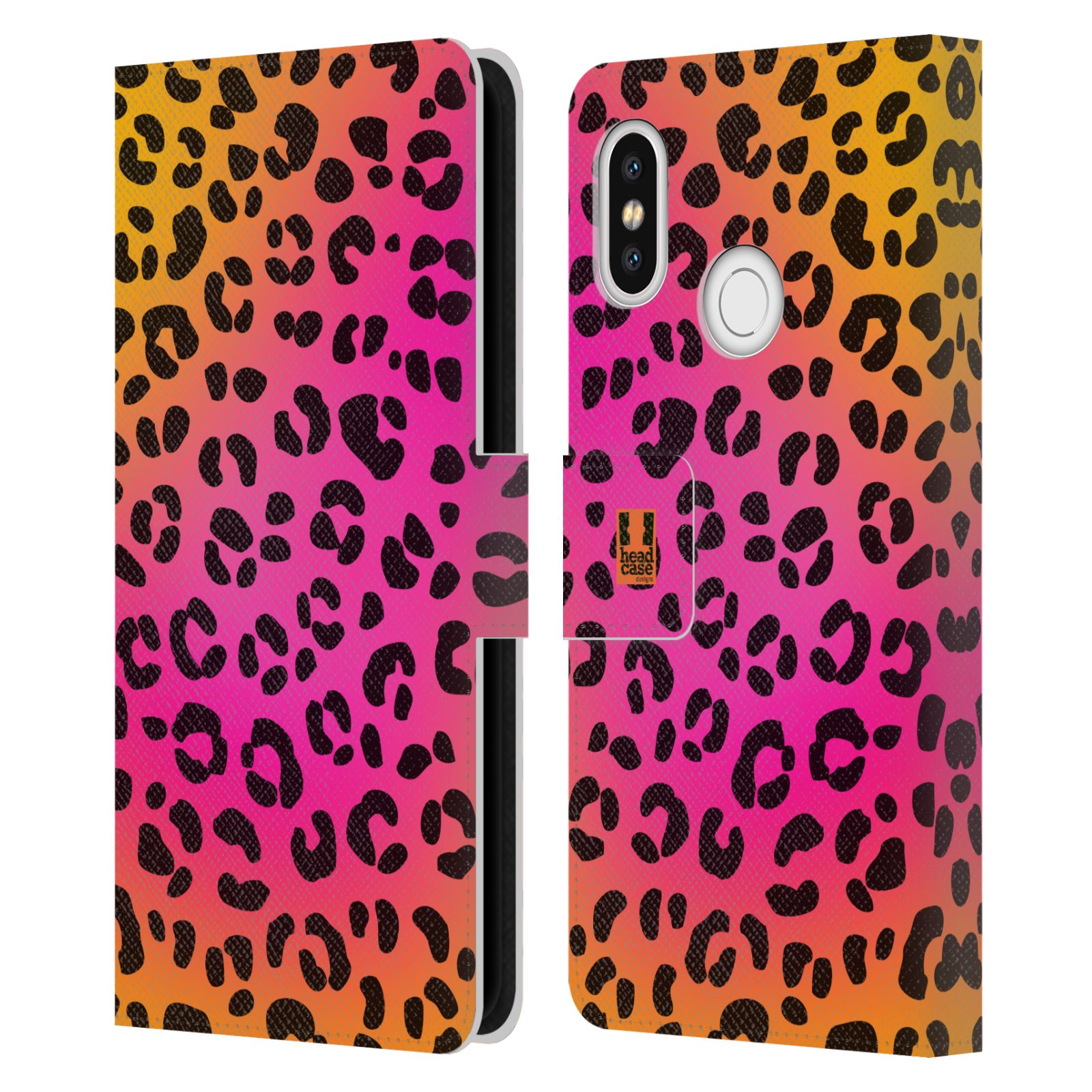 HEAD CASE Flipové pouzdro pro mobil Xiaomi Mi 8 Zvířecí barevné vzory růžový leopard