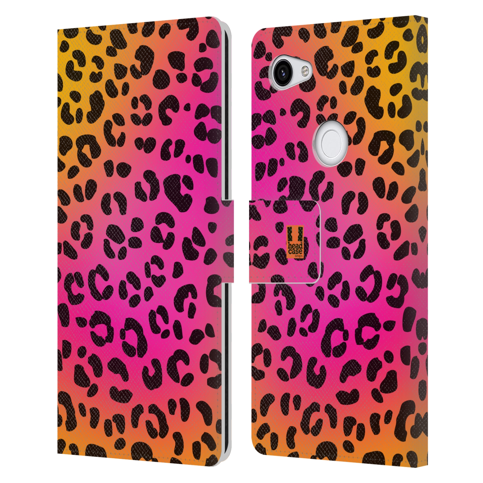 Pouzdro na mobil Google Pixel 3a XL Zvířecí barevné vzory růžový leopard