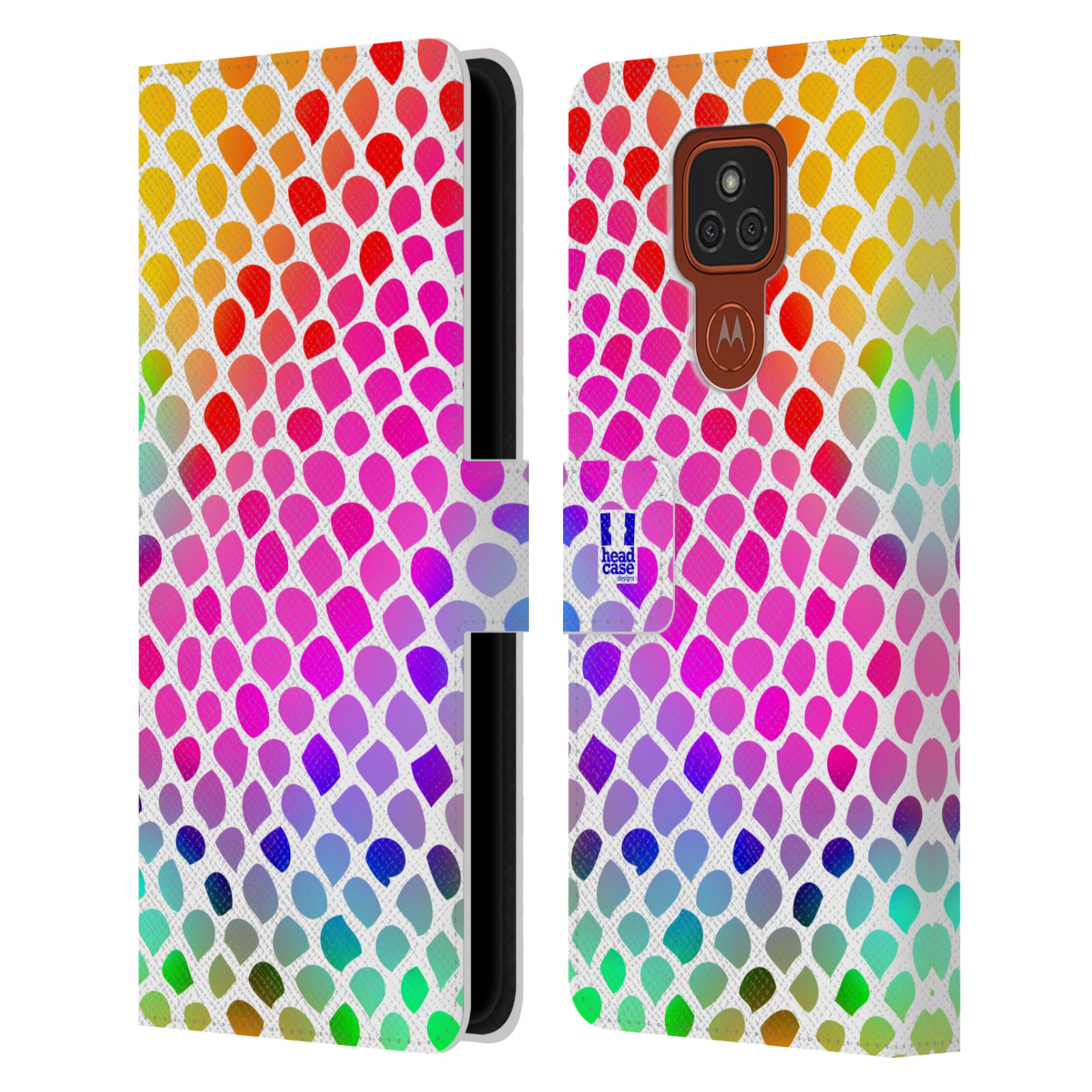 HEAD CASE Pouzdro pro mobil Motorola Moto E7 Plus - Duhový had