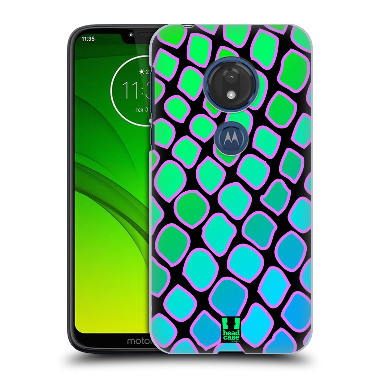 Pouzdro na mobil Motorola Moto G7 Play vzor Divočina zvíře  modrý had