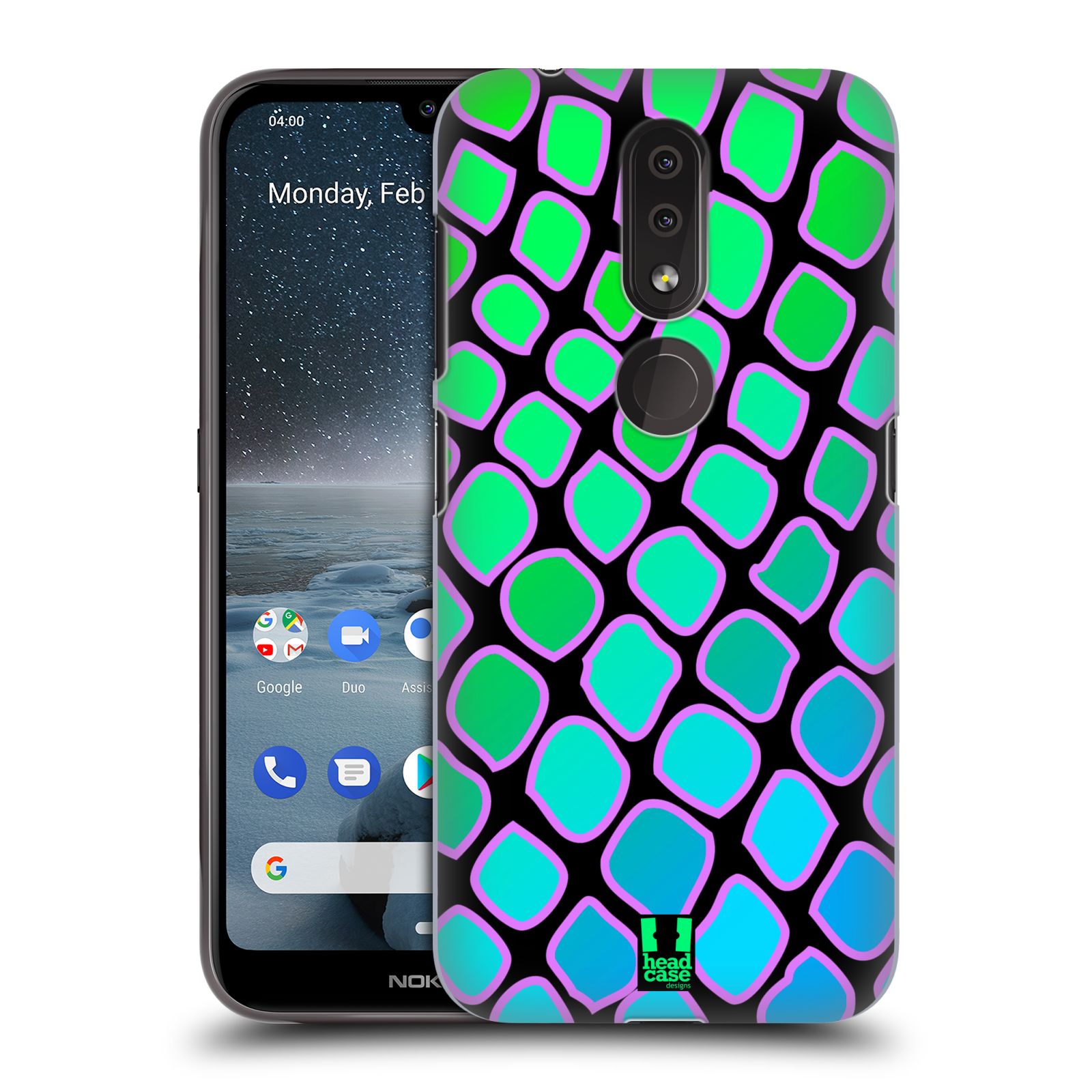Pouzdro na mobil Nokia 4.2 - HEAD CASE - vzor Divočina zvíře  modrý had
