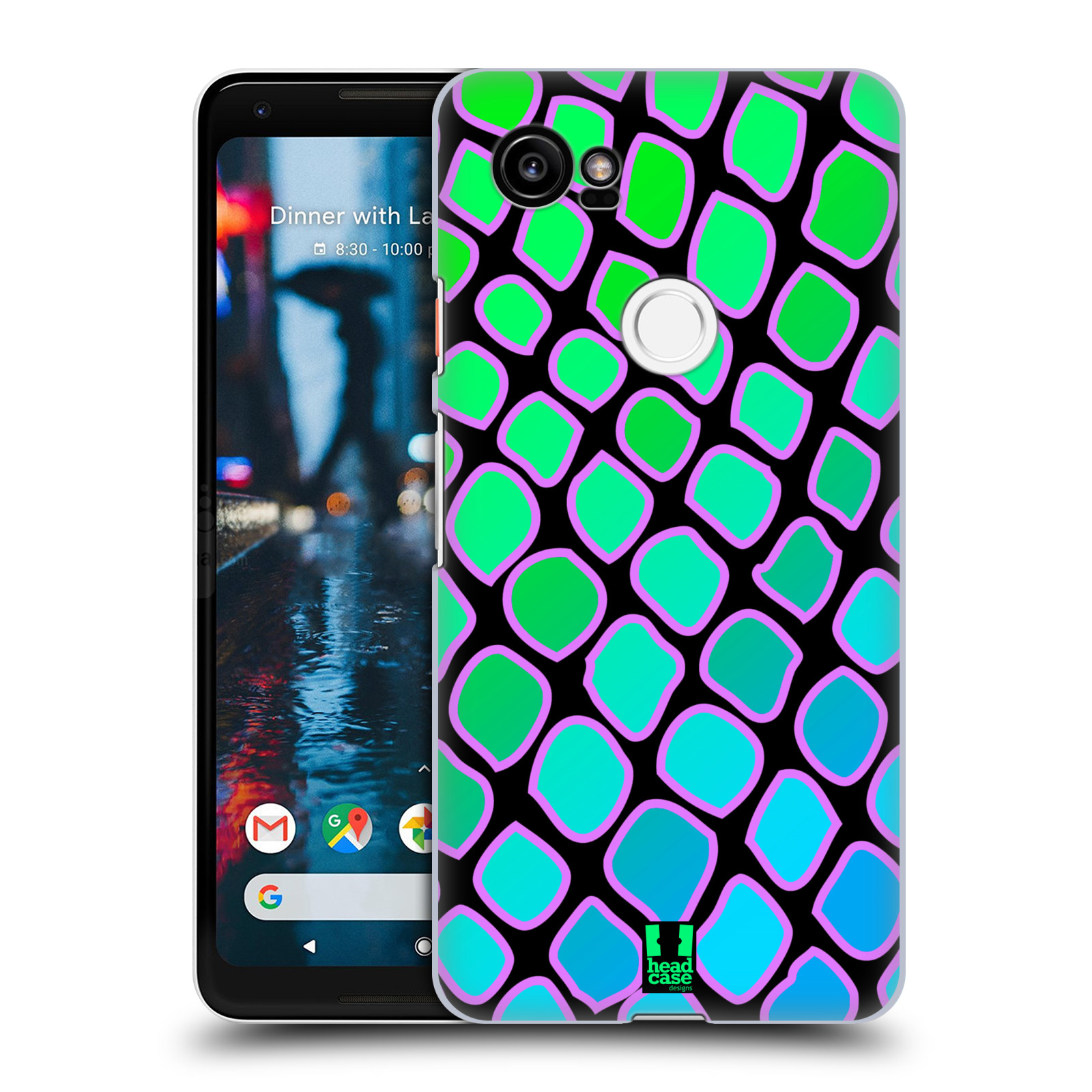 HEAD CASE plastový obal na mobil Google Pixel 2 XL vzor Divočina zvíře  modrý had