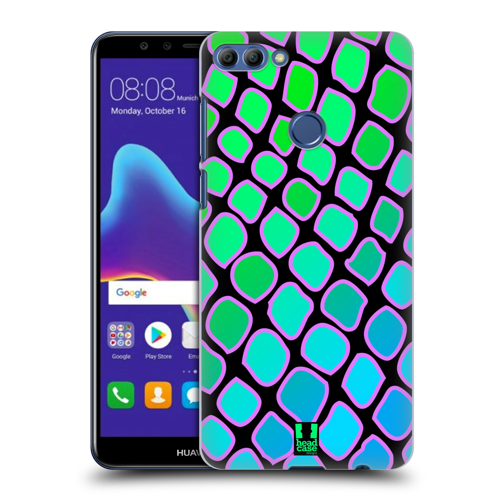 HEAD CASE plastový obal na mobil Huawei Y9 2018 vzor Divočina zvíře  modrý had