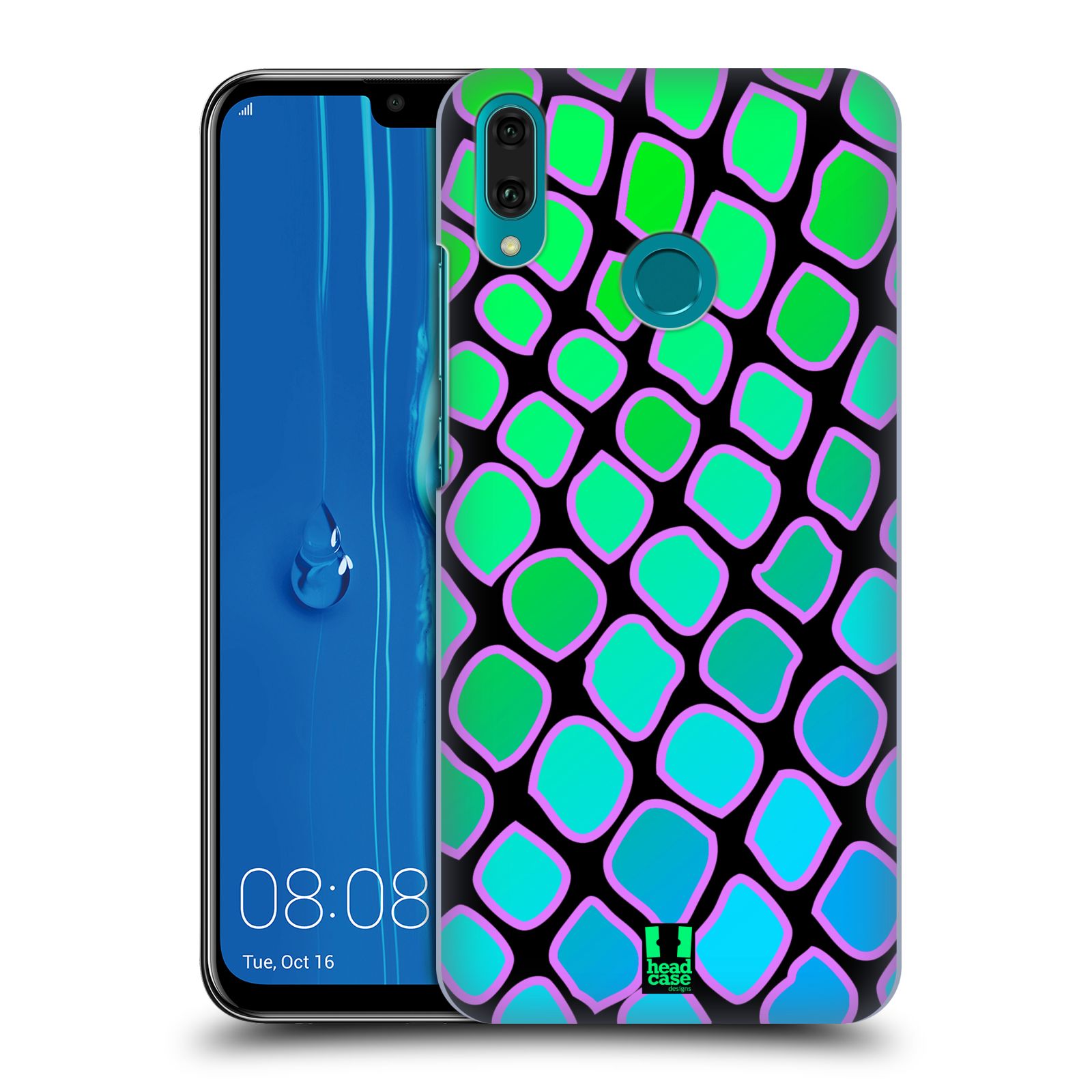 Pouzdro na mobil Huawei Y9 2019 - HEAD CASE - vzor Divočina zvíře  modrý had