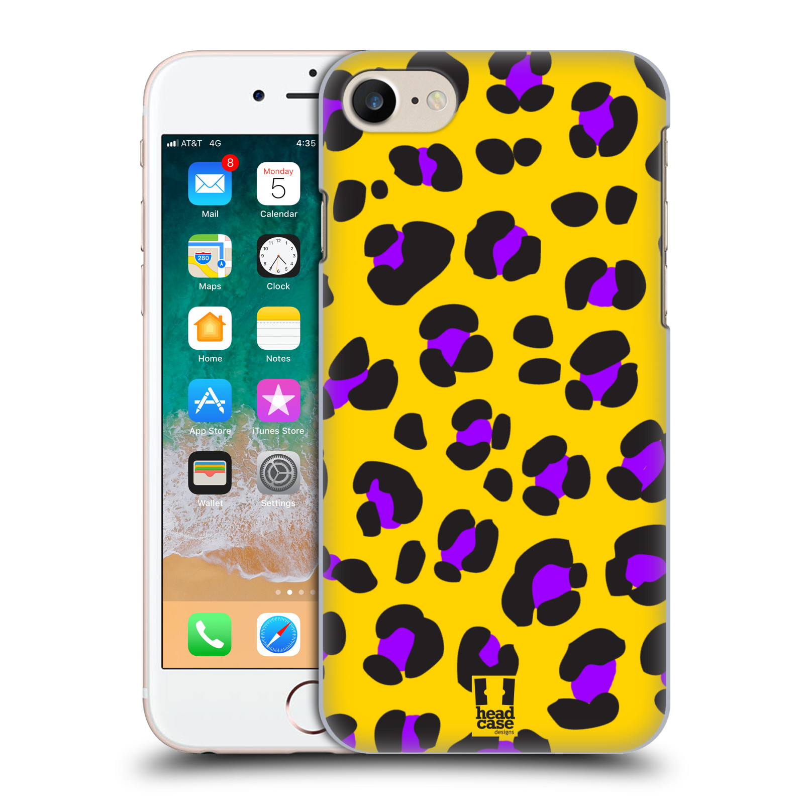 HEAD CASE plastový obal na mobil Apple Iphone 7 vzor Divočina zvíře žlutý leopard