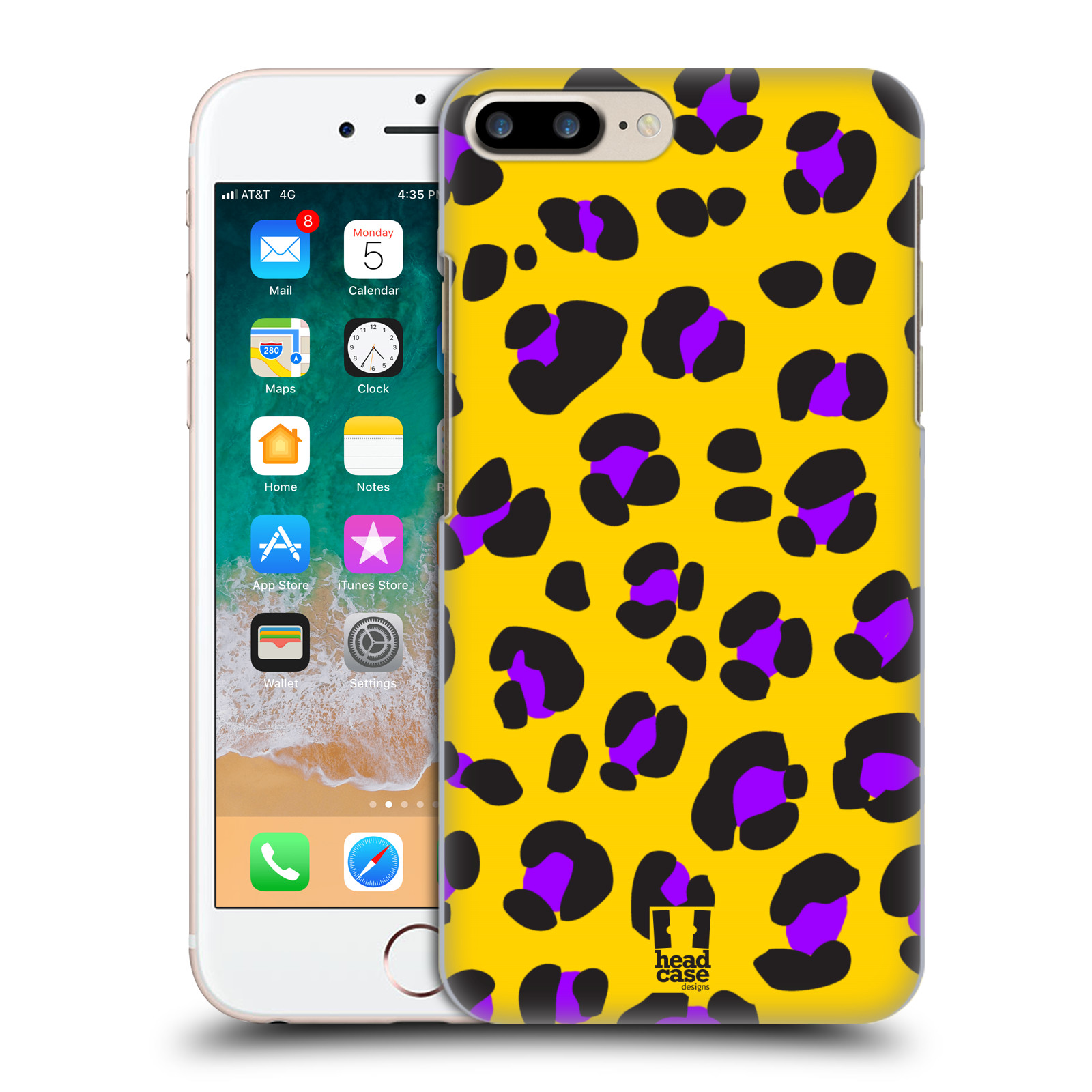 HEAD CASE plastový obal na mobil Apple Iphone 7 PLUS vzor Divočina zvíře žlutý leopard
