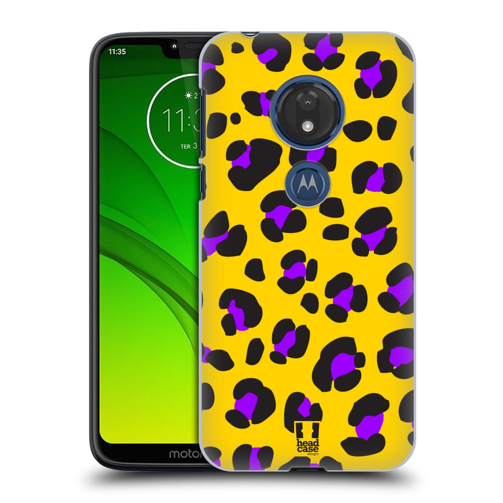Pouzdro na mobil Motorola Moto G7 Play vzor Divočina zvíře žlutý leopard