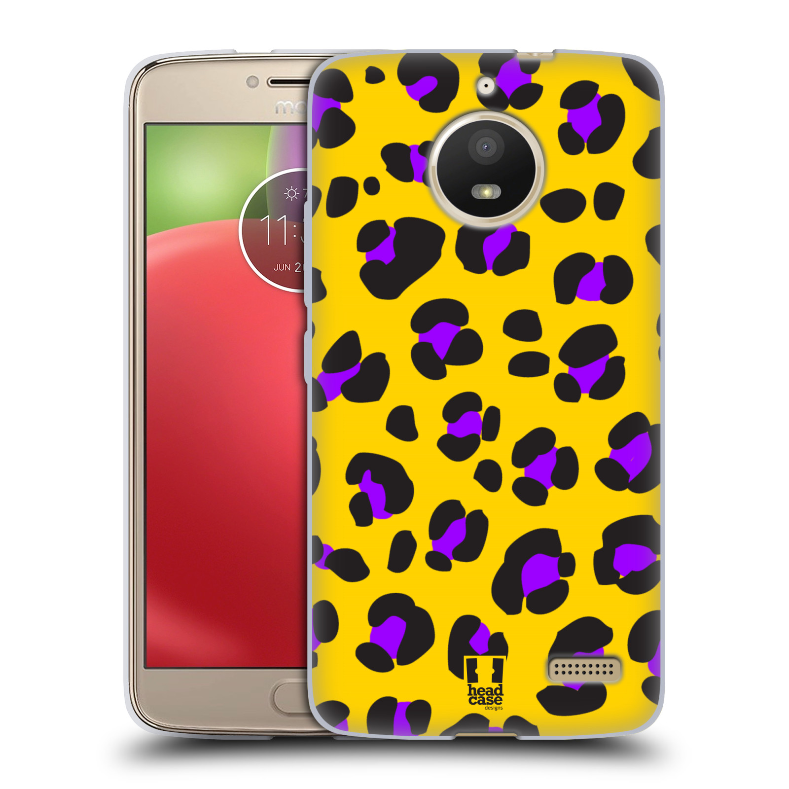 HEAD CASE silikonový obal na mobil Lenovo Moto E4 vzor Divočina zvíře žlutý leopard
