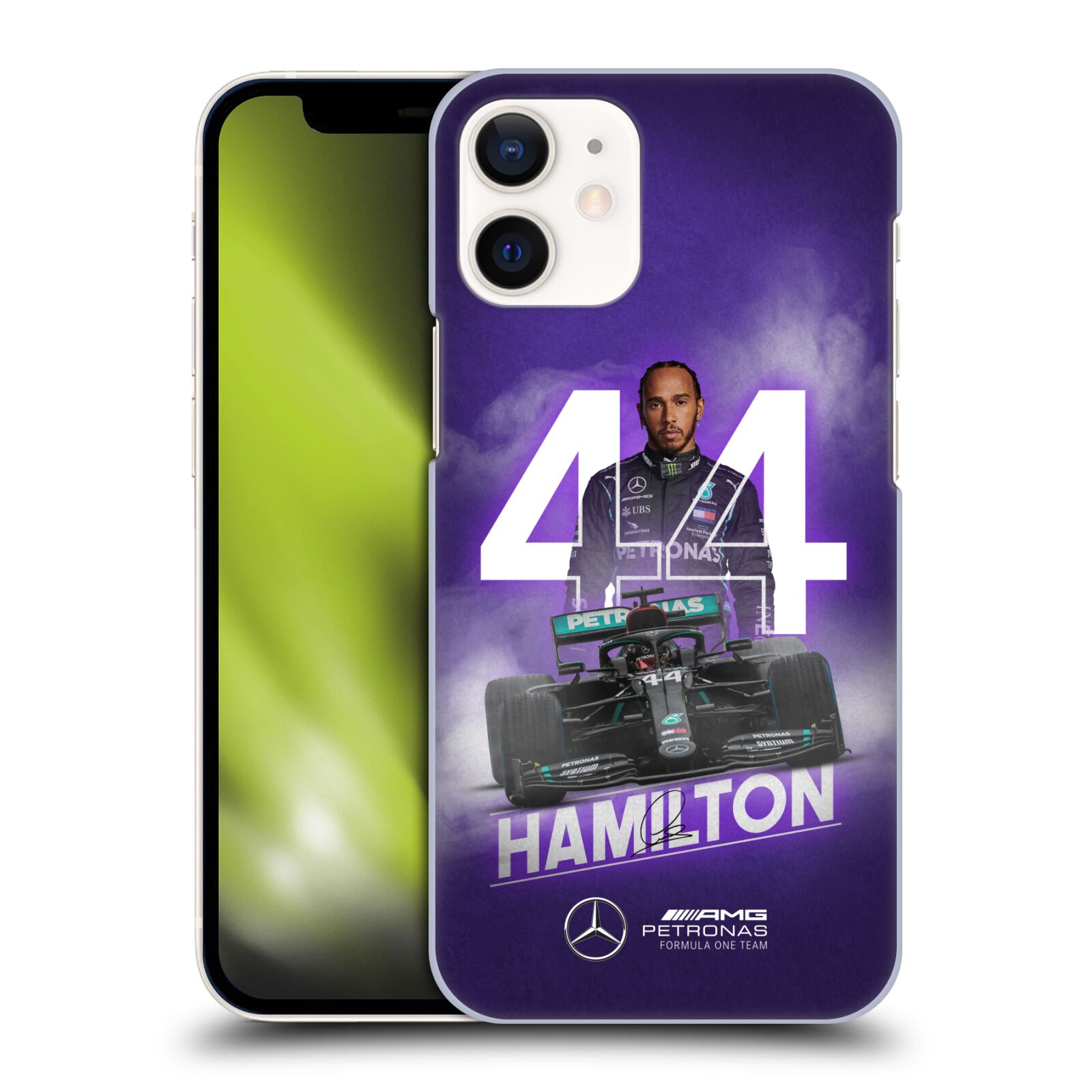 Zadní obal pro mobil Apple iPhone 12 MINI - HEAD CASE - Formule 1 - Mercedes Lewis Hamilton