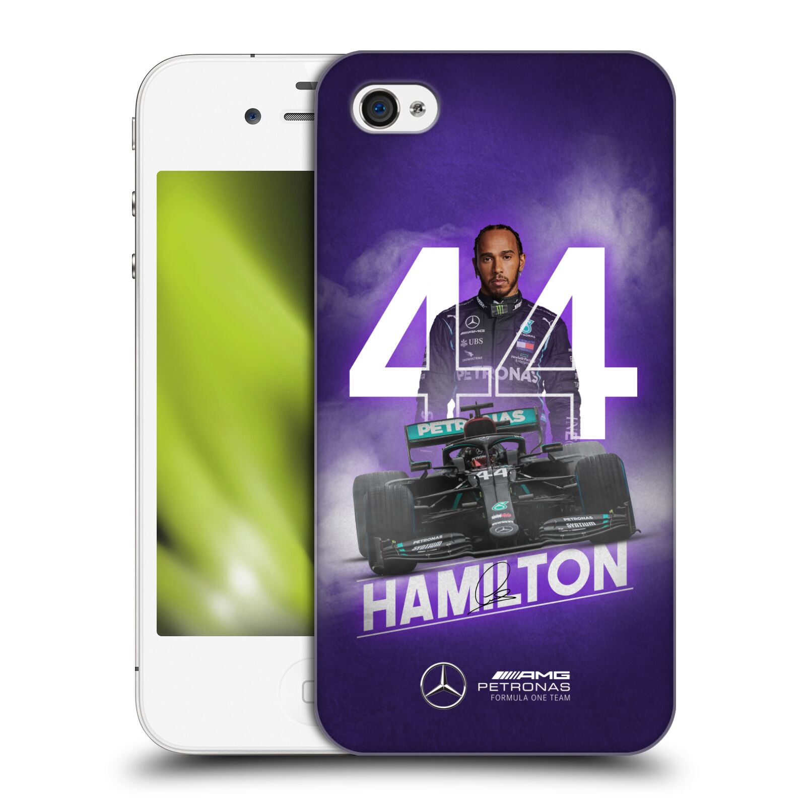 Zadní obal pro mobil Apple Iphone 4/4S - HEAD CASE - Formule 1 - Mercedes Lewis Hamilton