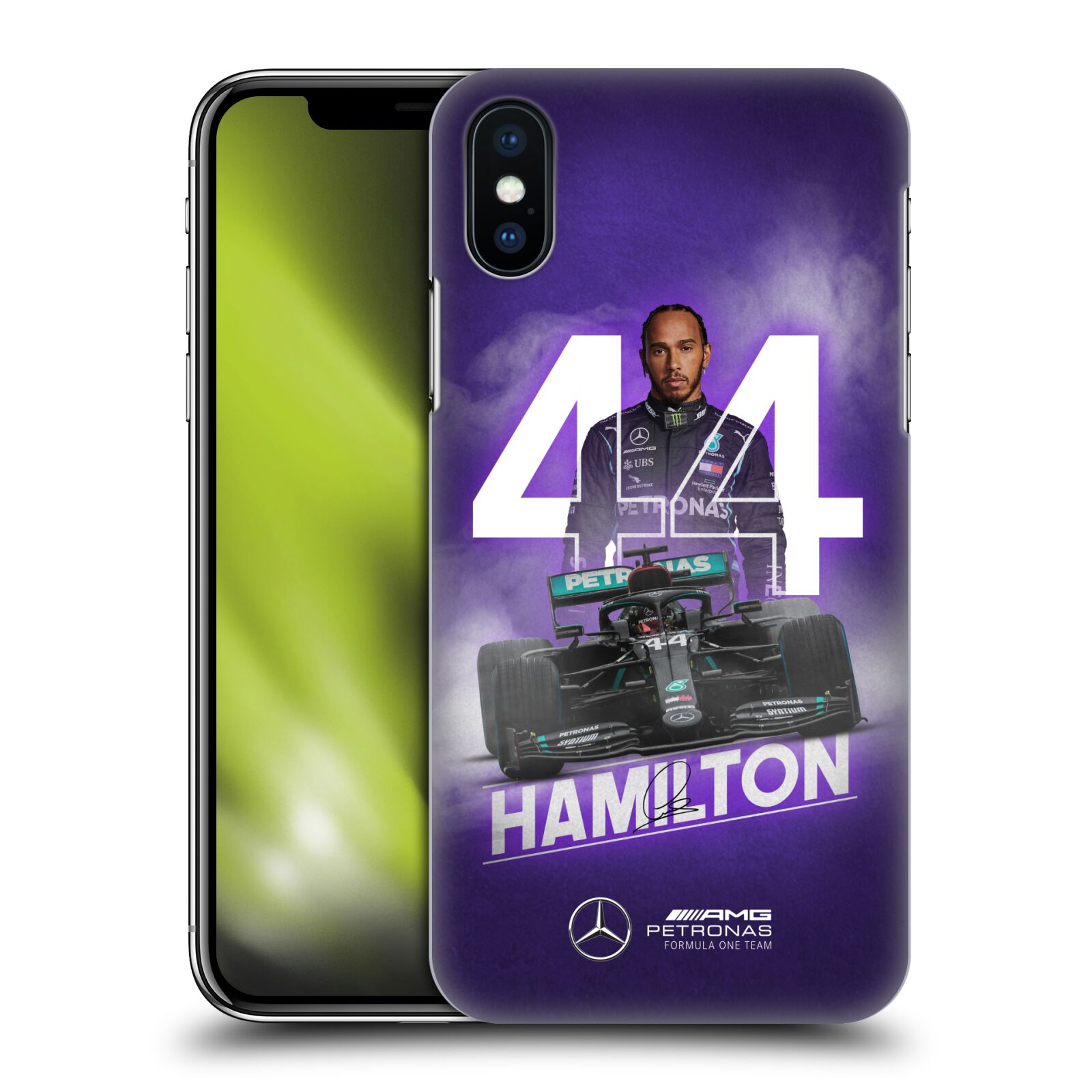 Zadní obal pro mobil Apple Iphone X / XS - HEAD CASE - Formule 1 - Mercedes Lewis Hamilton