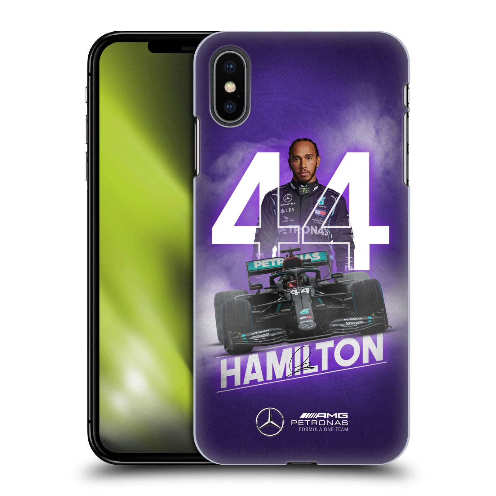 Zadní obal pro mobil Apple Iphone XS MAX - HEAD CASE - Formule 1 - Mercedes Lewis Hamilton