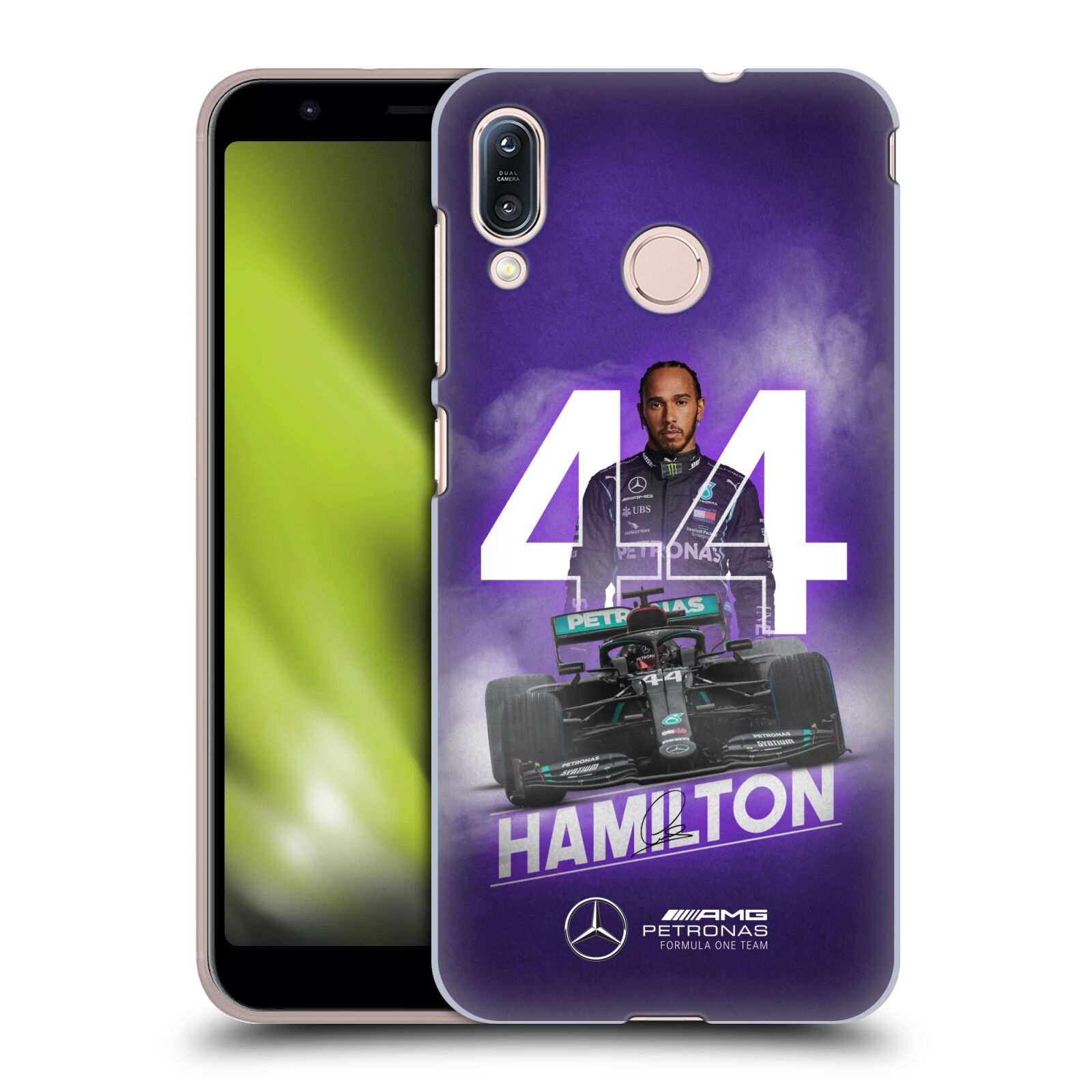Zadní obal pro mobil Asus Zenfone Max (M1) ZB555KL - HEAD CASE - Formule 1 - Mercedes Lewis Hamilton