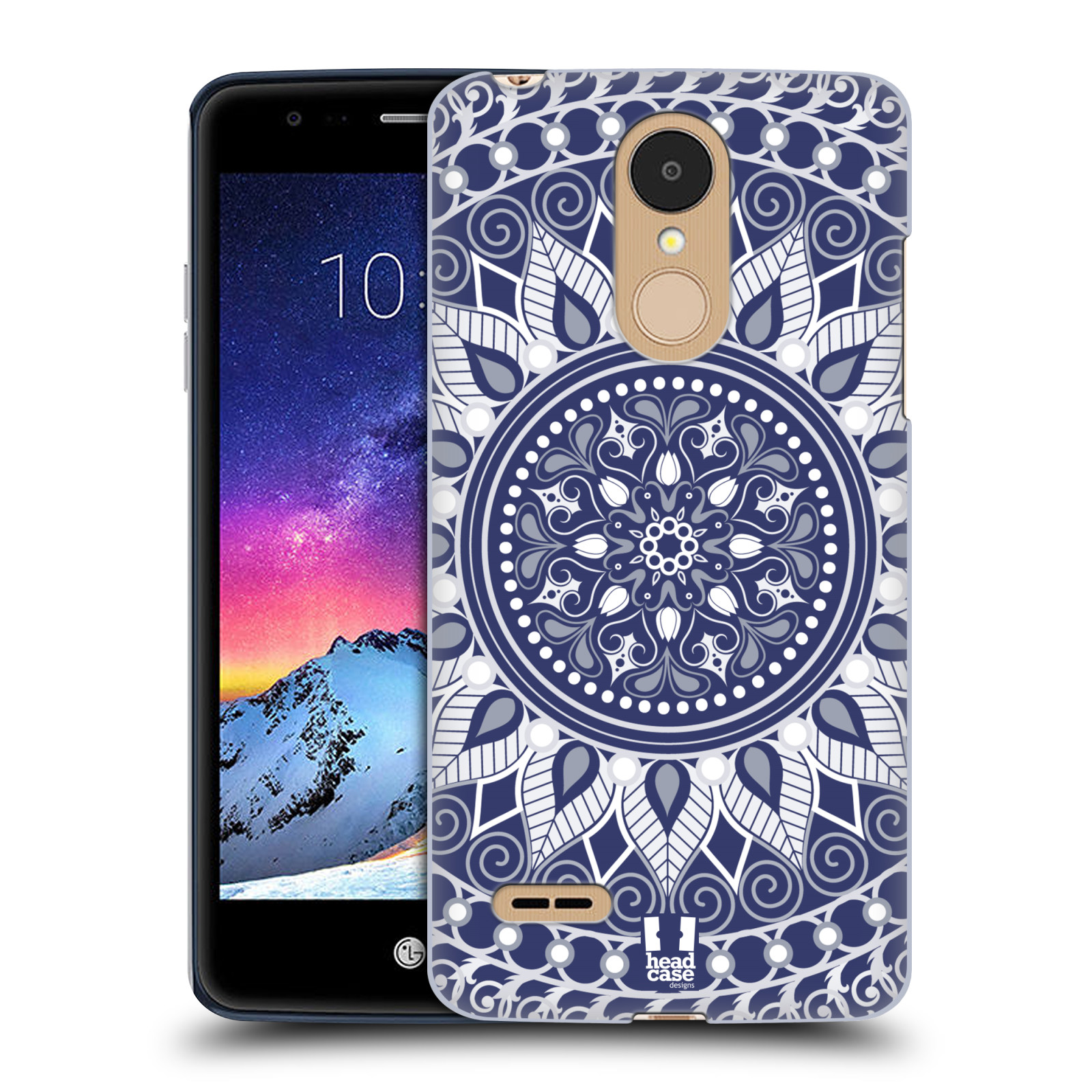 HEAD CASE plastový obal na mobil LG K9 / K8 2018 vzor Indie Mandala slunce barevný motiv MODRÁ