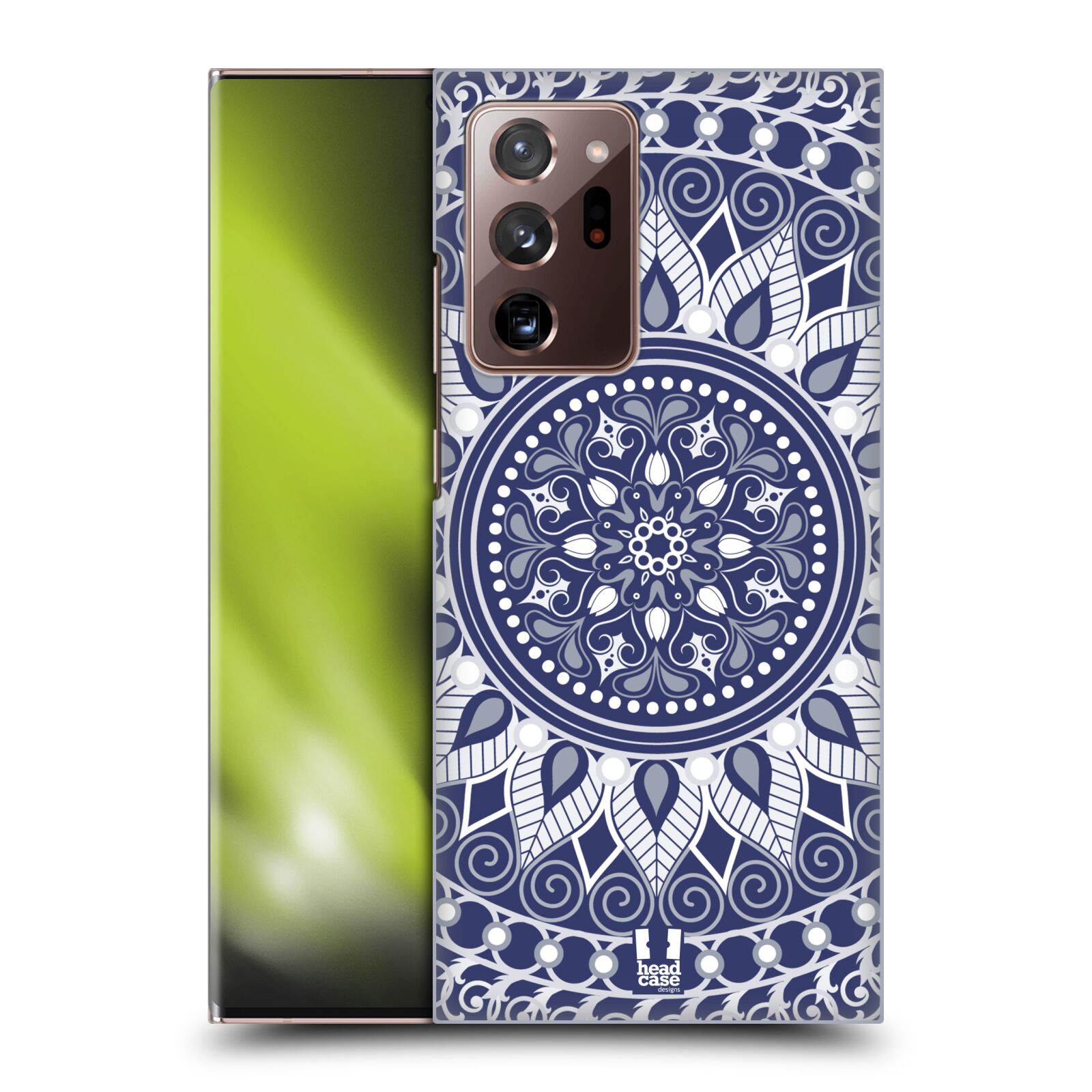 Plastový obal HEAD CASE na mobil Samsung Galaxy Note 20 ULTRA vzor Indie Mandala slunce barevný motiv MODRÁ