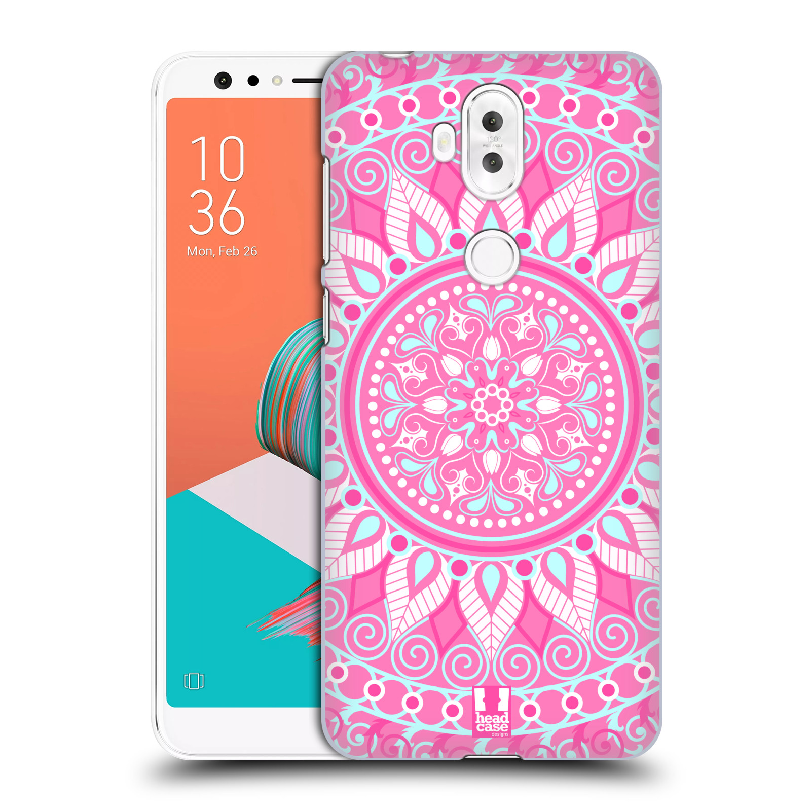 HEAD CASE plastový obal na mobil Asus Zenfone 5 LITE ZC600KL vzor Indie Mandala slunce barevný motiv RŮŽOVÁ