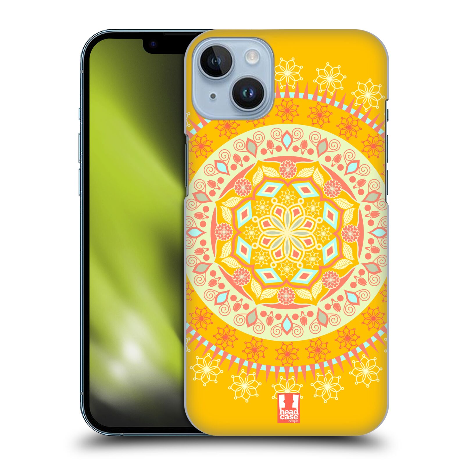 Zadní obal pro mobil Apple Iphone 14 PLUS - HEAD CASE - Žlutá mandala