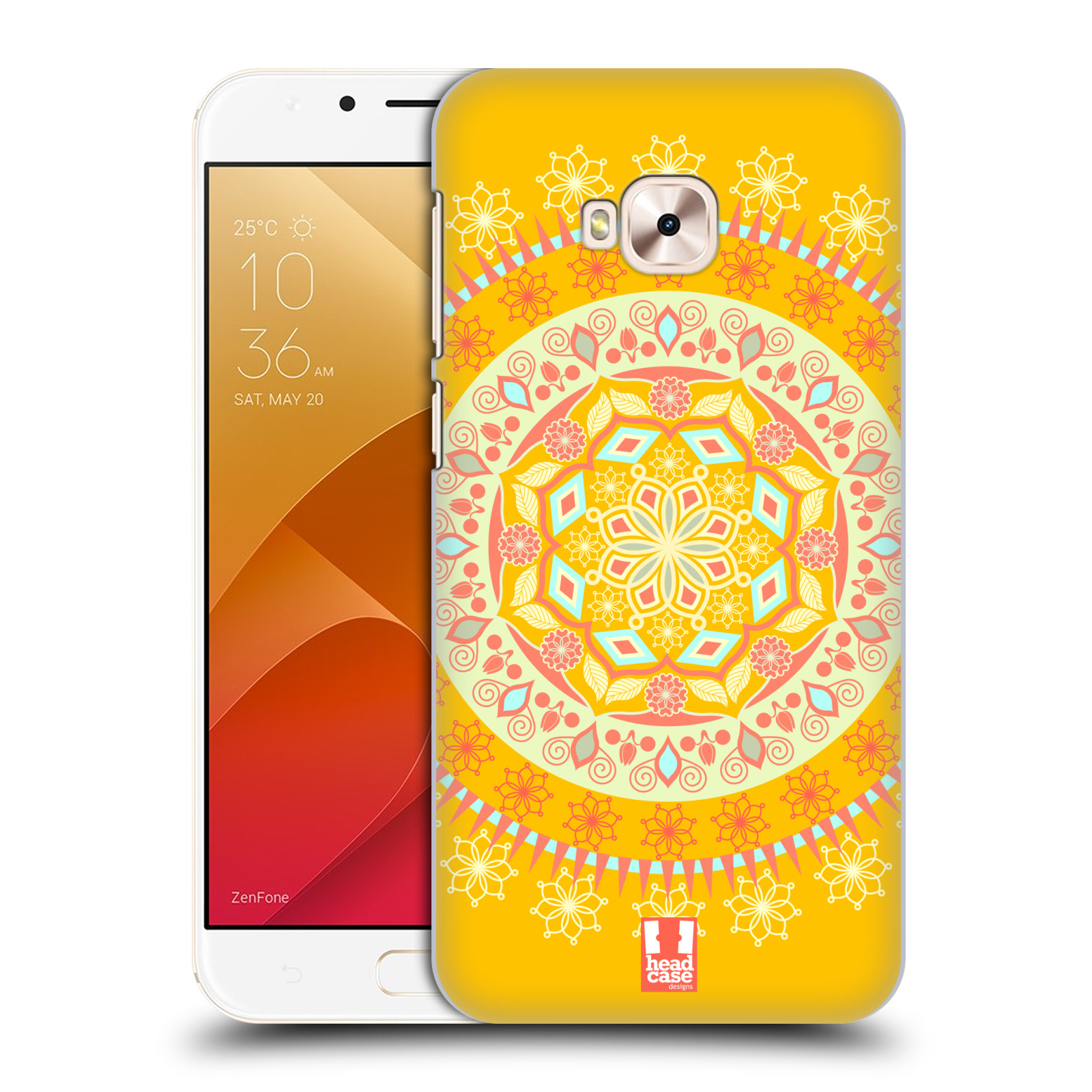 HEAD CASE plastový obal na mobil Asus Zenfone 4 Selfie Pro ZD552KL vzor Indie Mandala slunce barevný motiv ŽLUTÁ