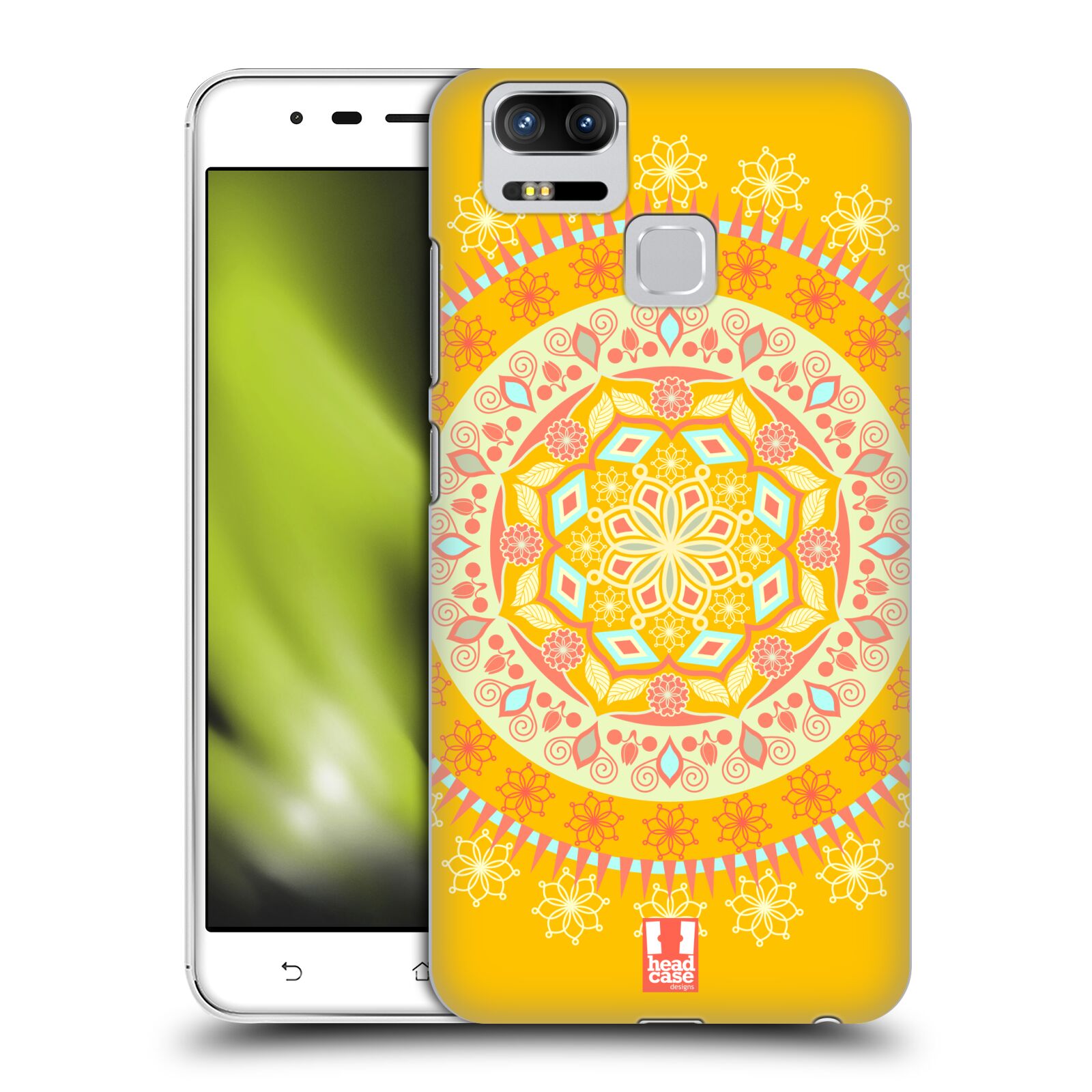 HEAD CASE plastový obal na mobil Asus Zenfone 3 Zoom ZE553KL vzor Indie Mandala slunce barevný motiv ŽLUTÁ