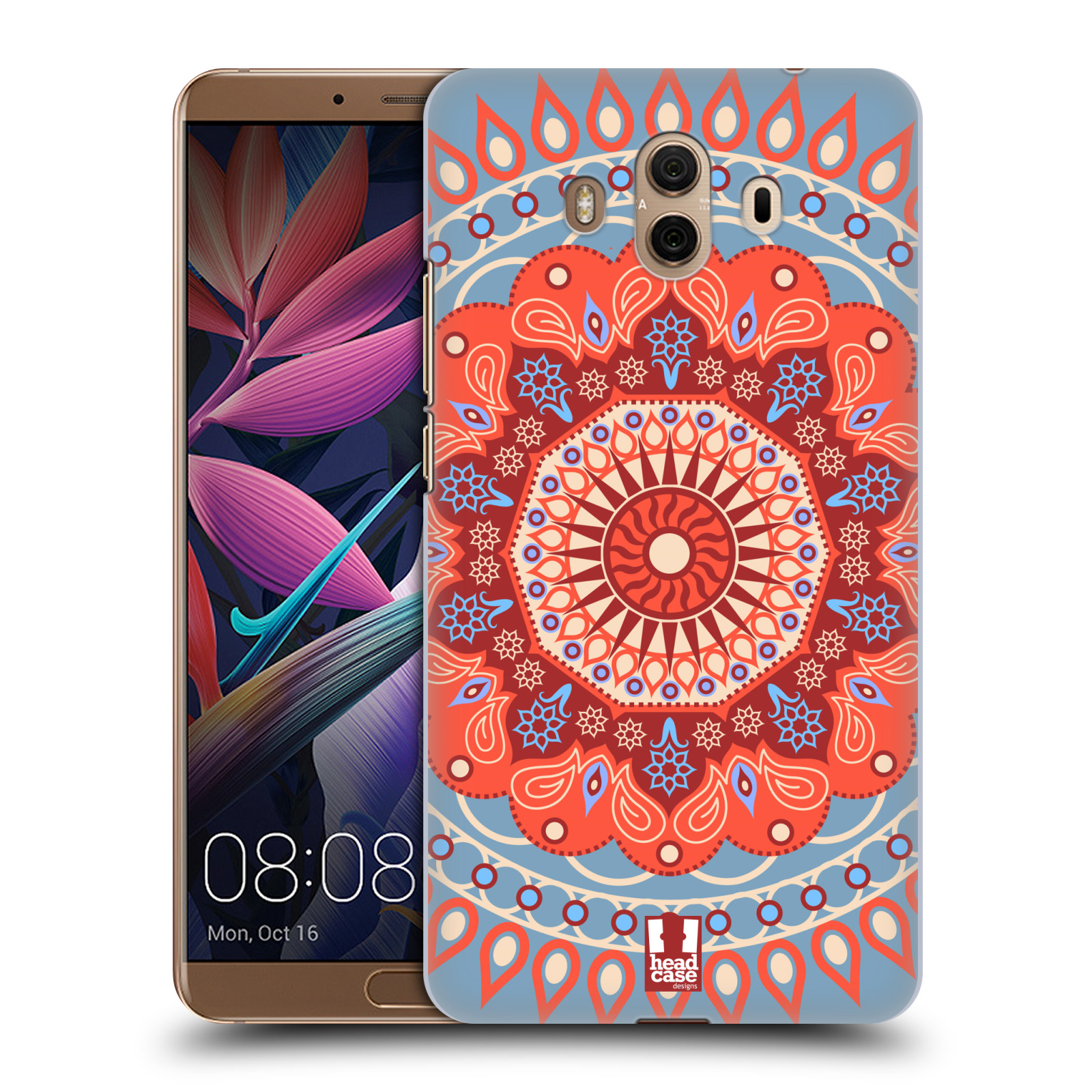 HEAD CASE plastový obal na mobil Huawei Mate 10 vzor Indie Mandala slunce barevný motiv ČERVENÁ A MODRÁ