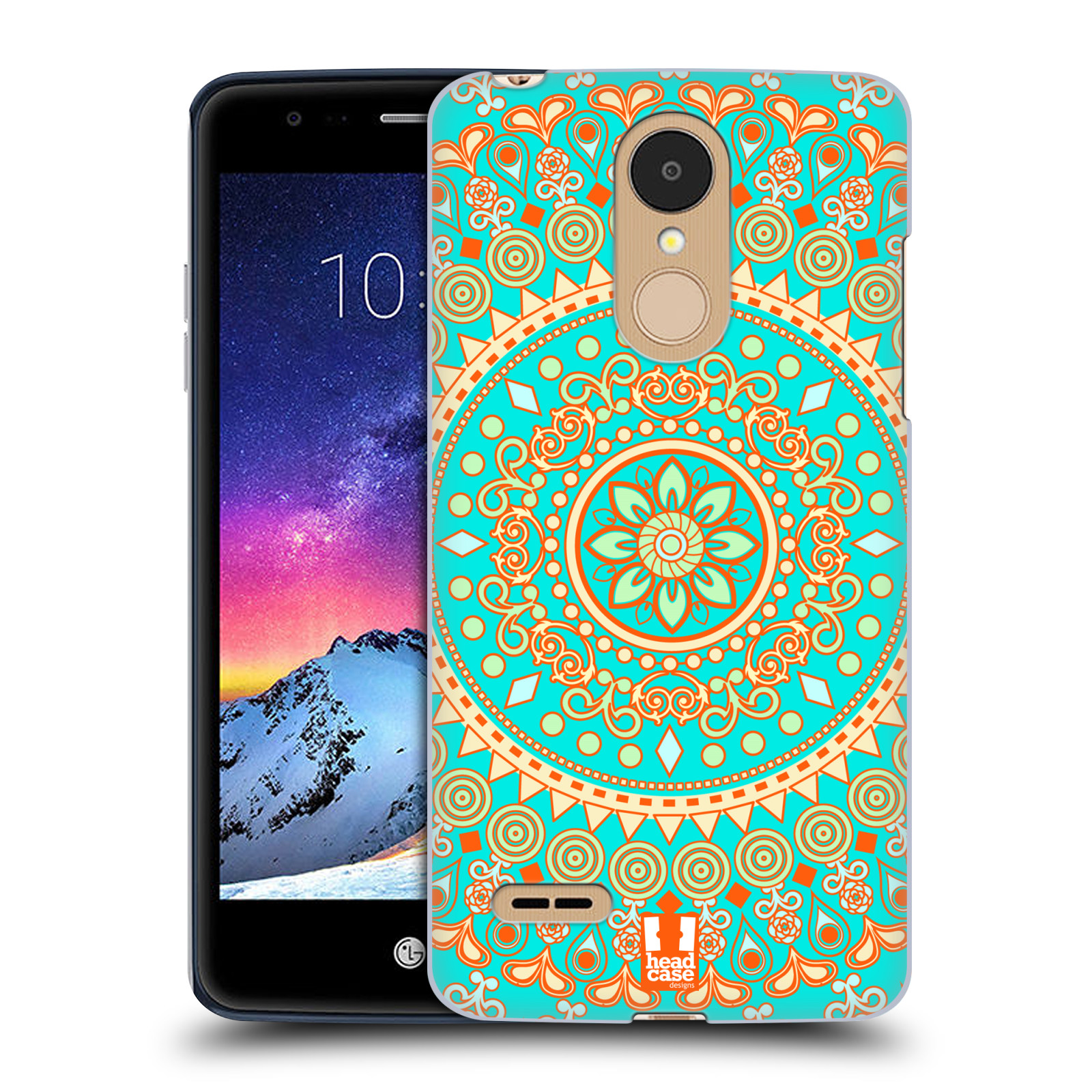 HEAD CASE plastový obal na mobil LG K9 / K8 2018 vzor Indie Mandala slunce barevný motiv TYRKYSOVÁ, ZELENÁ