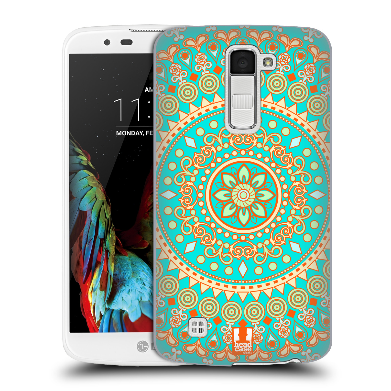 HEAD CASE plastový obal na mobil LG K10 vzor Indie Mandala slunce barevný motiv TYRKYSOVÁ, ZELENÁ