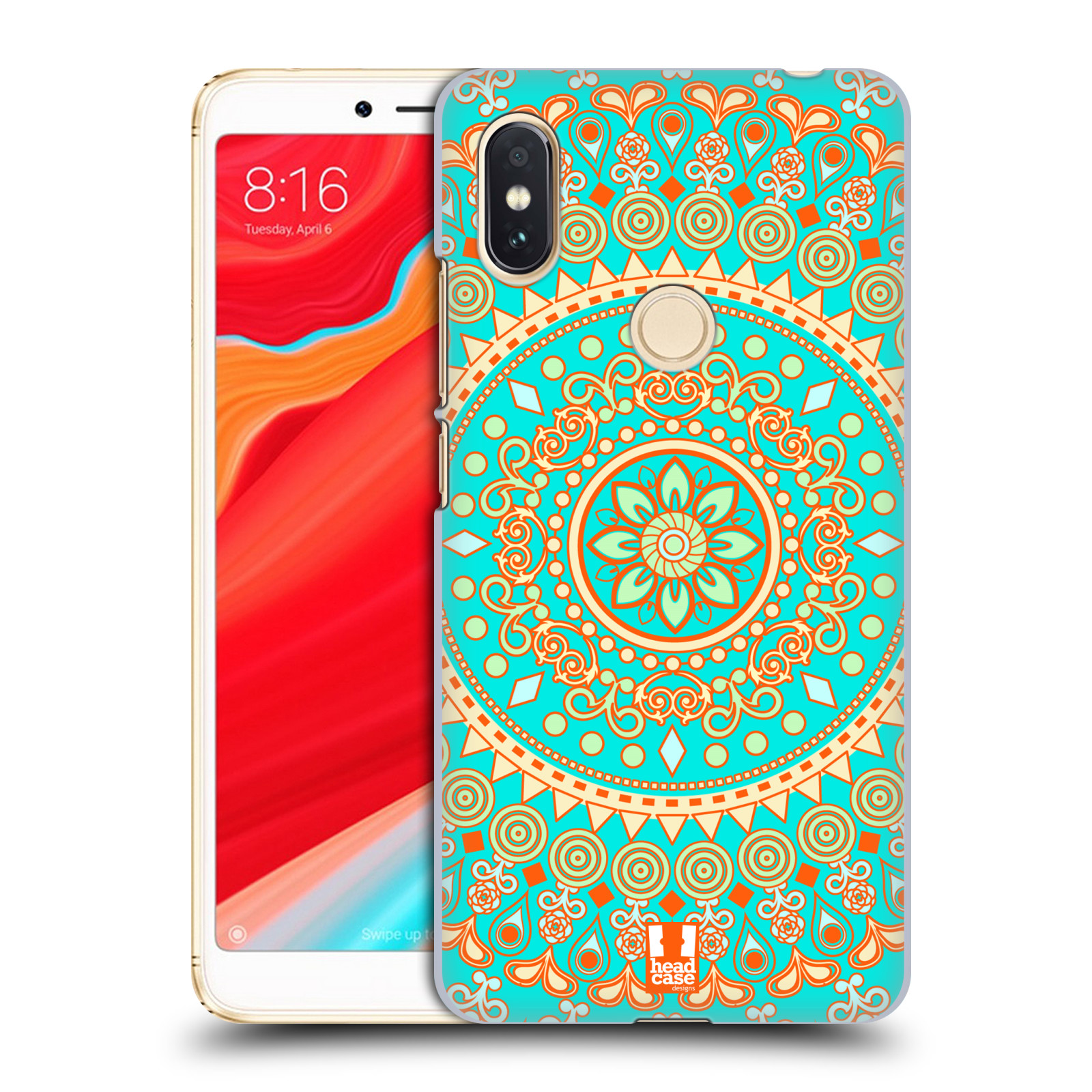 HEAD CASE plastový obal na mobil Xiaomi Redmi S2 vzor Indie Mandala slunce barevný motiv TYRKYSOVÁ, ZELENÁ