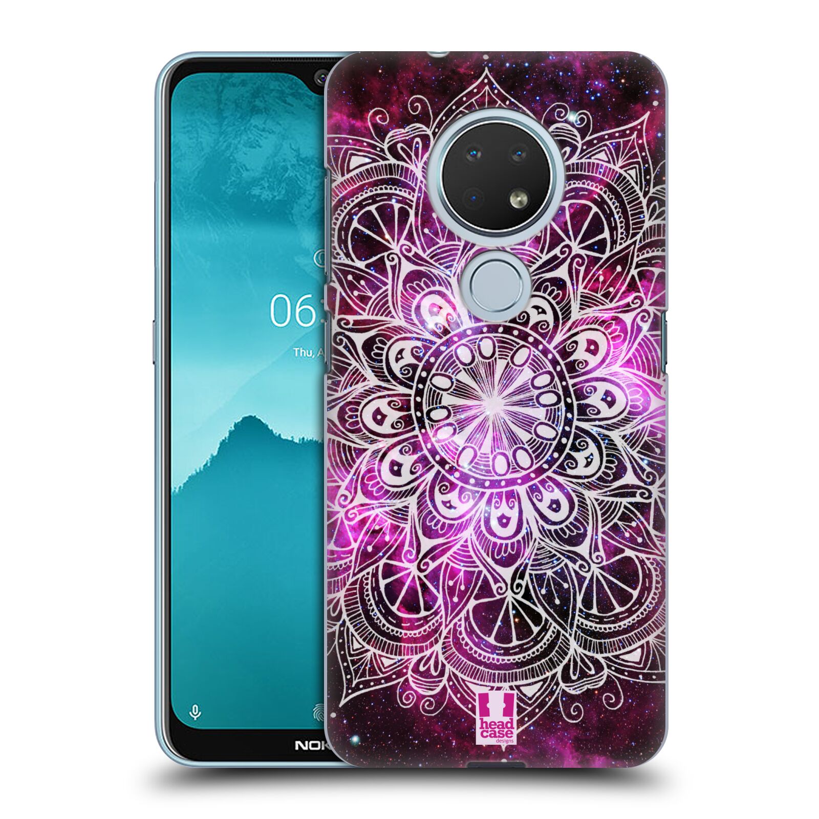 Pouzdro na mobil Nokia 6.2 - HEAD CASE - vzor Indie Mandala slunce barevná FIALOVÁ MLHOVINA