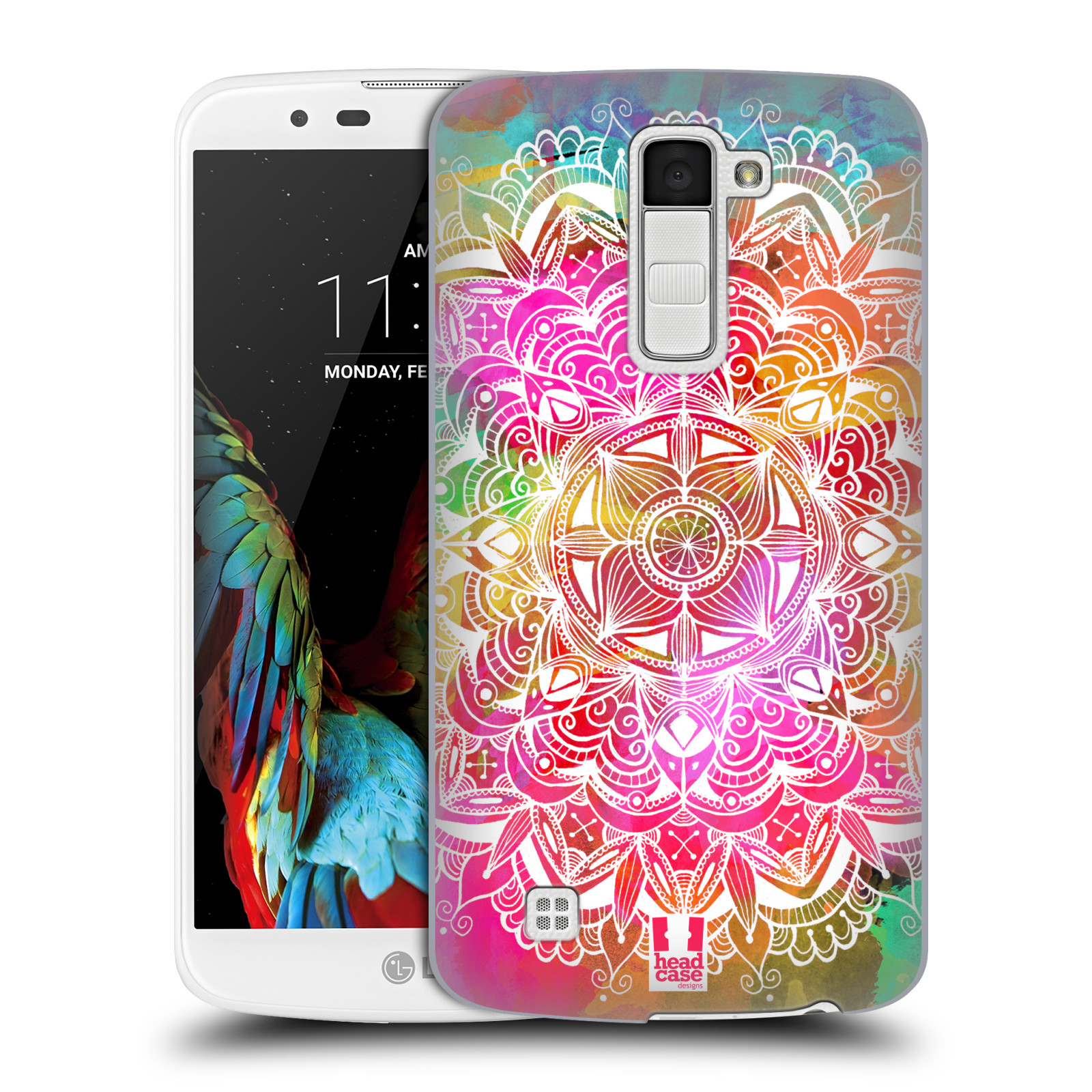 HEAD CASE plastový obal na mobil LG K10 vzor Indie Mandala slunce barevná DUHA