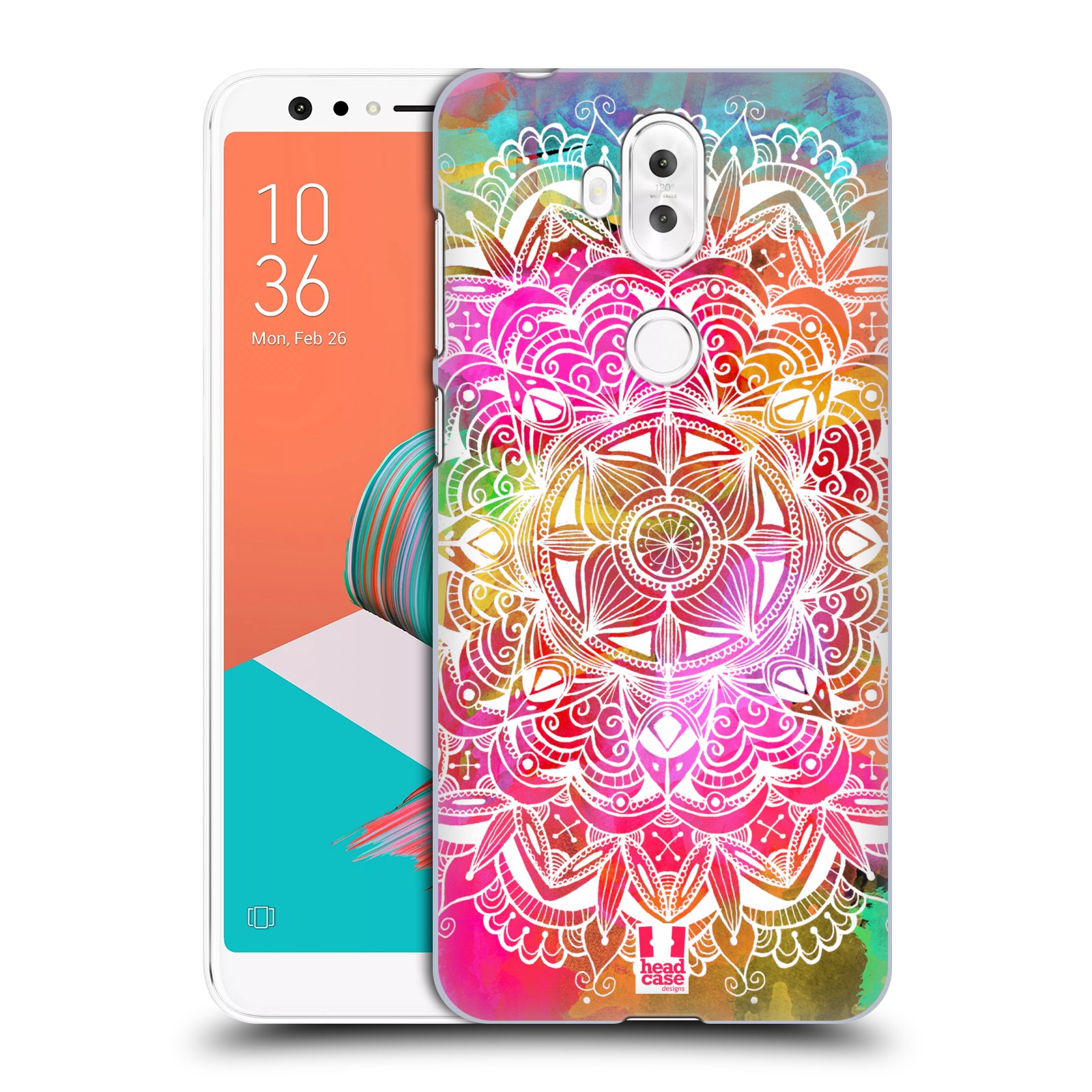 HEAD CASE plastový obal na mobil Asus Zenfone 5 LITE ZC600KL vzor Indie Mandala slunce barevná DUHA