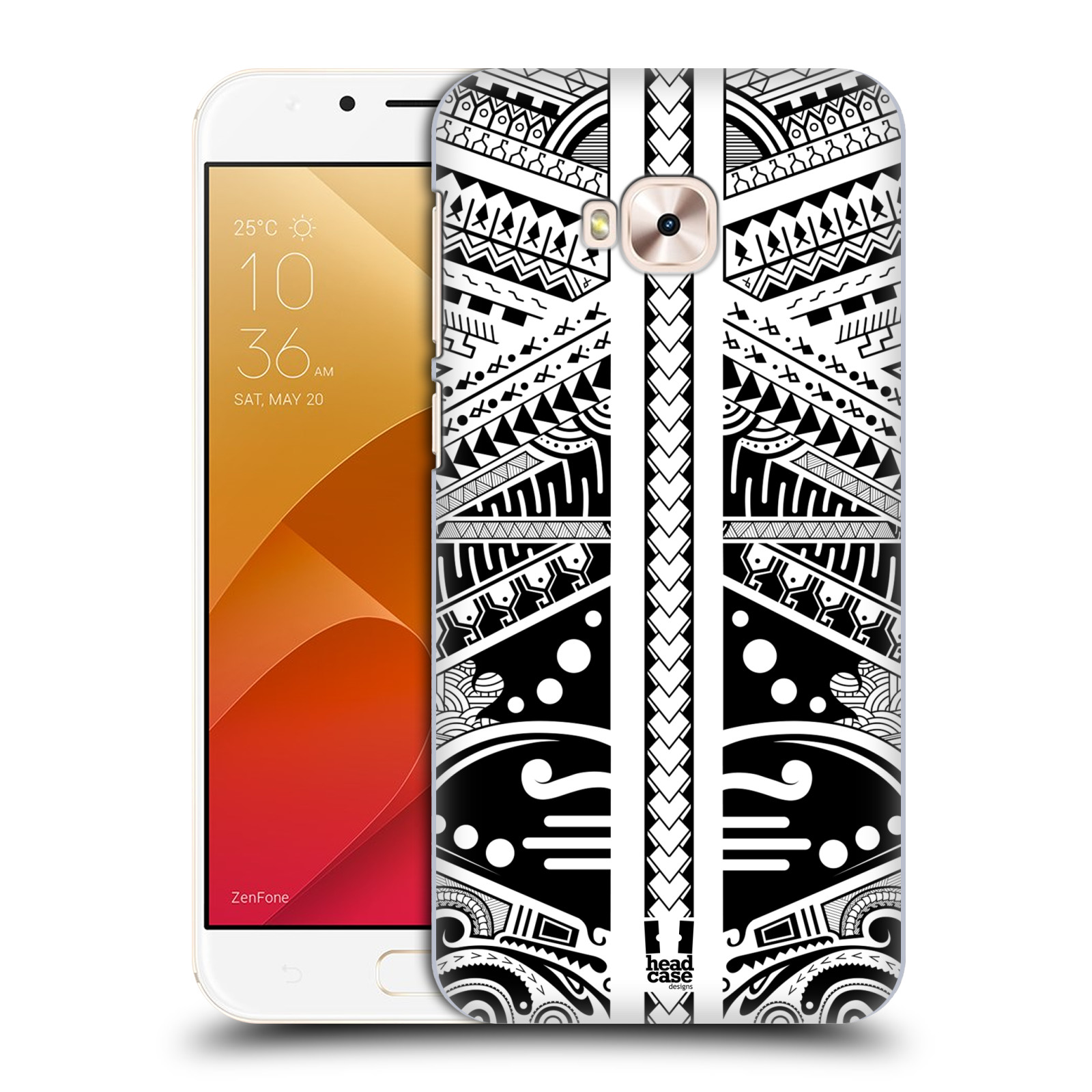 HEAD CASE plastový obal na mobil Asus Zenfone 4 Selfie Pro ZD552KL vzor Maorské tetování motivy černá a bílá POLYNÉZIE