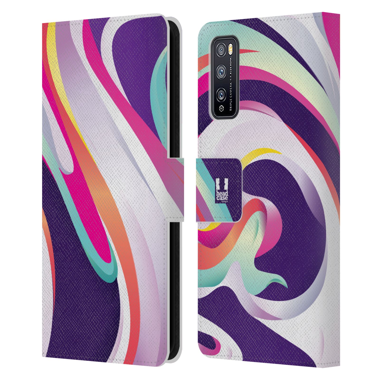Pouzdro pro mobil Huawei Enjoy Z 5G - Šlehaný mramor barevný fialová