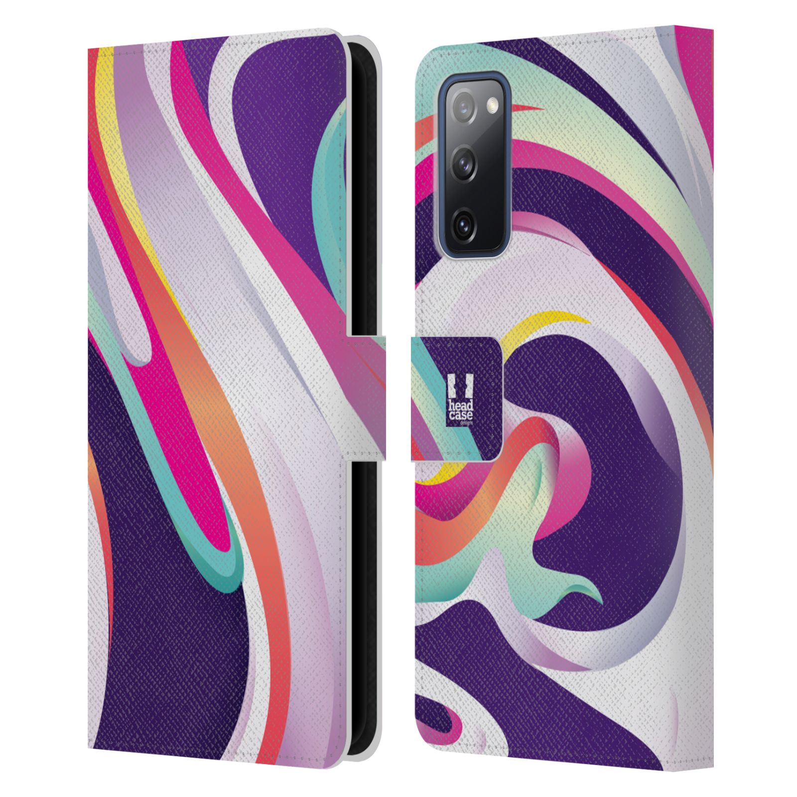Pouzdro pro mobil Samsung Galaxy S20 FE / S20 FE 5G  - Šlehaný mramor barevný fialová