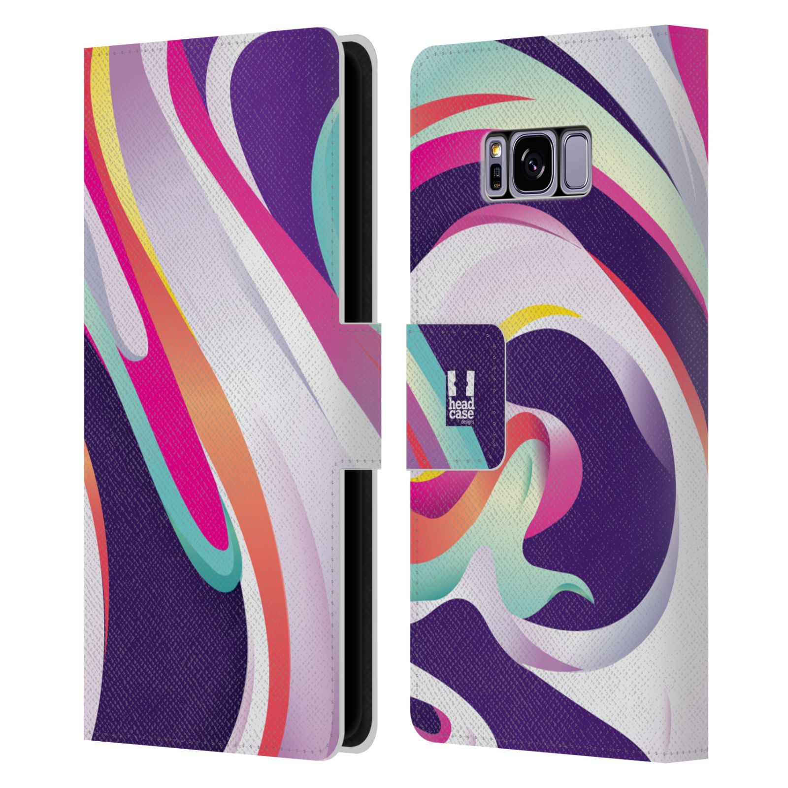 Pouzdro pro mobil Samsung Galaxy S8 - Šlehaný mramor barevný fialová