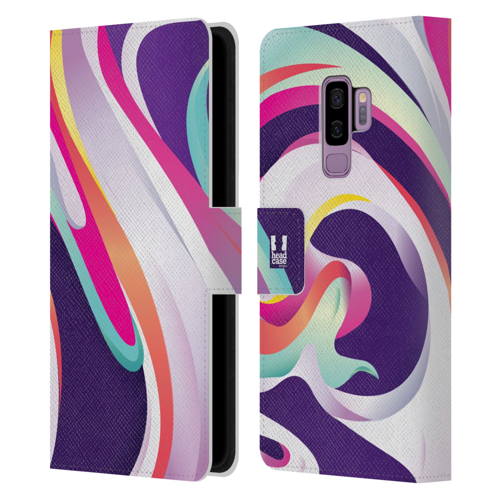 Pouzdro pro mobil Samsung Galaxy S9+ / S9 PLUS - Šlehaný mramor barevný fialová